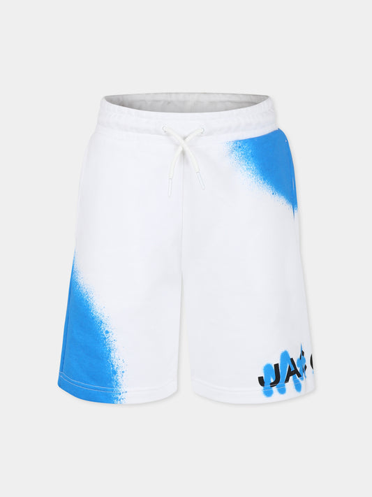Short blanc pour enfants avec logo