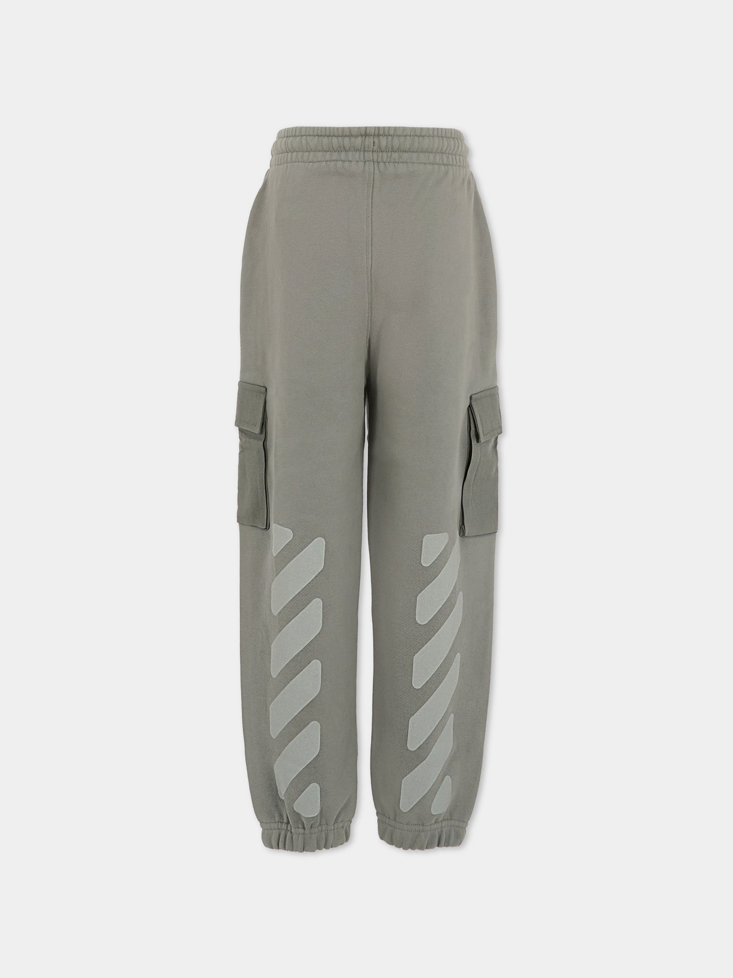 Pantaloni grigi per bambino con frecce,Off White,OBCH00BF25FLE0010705