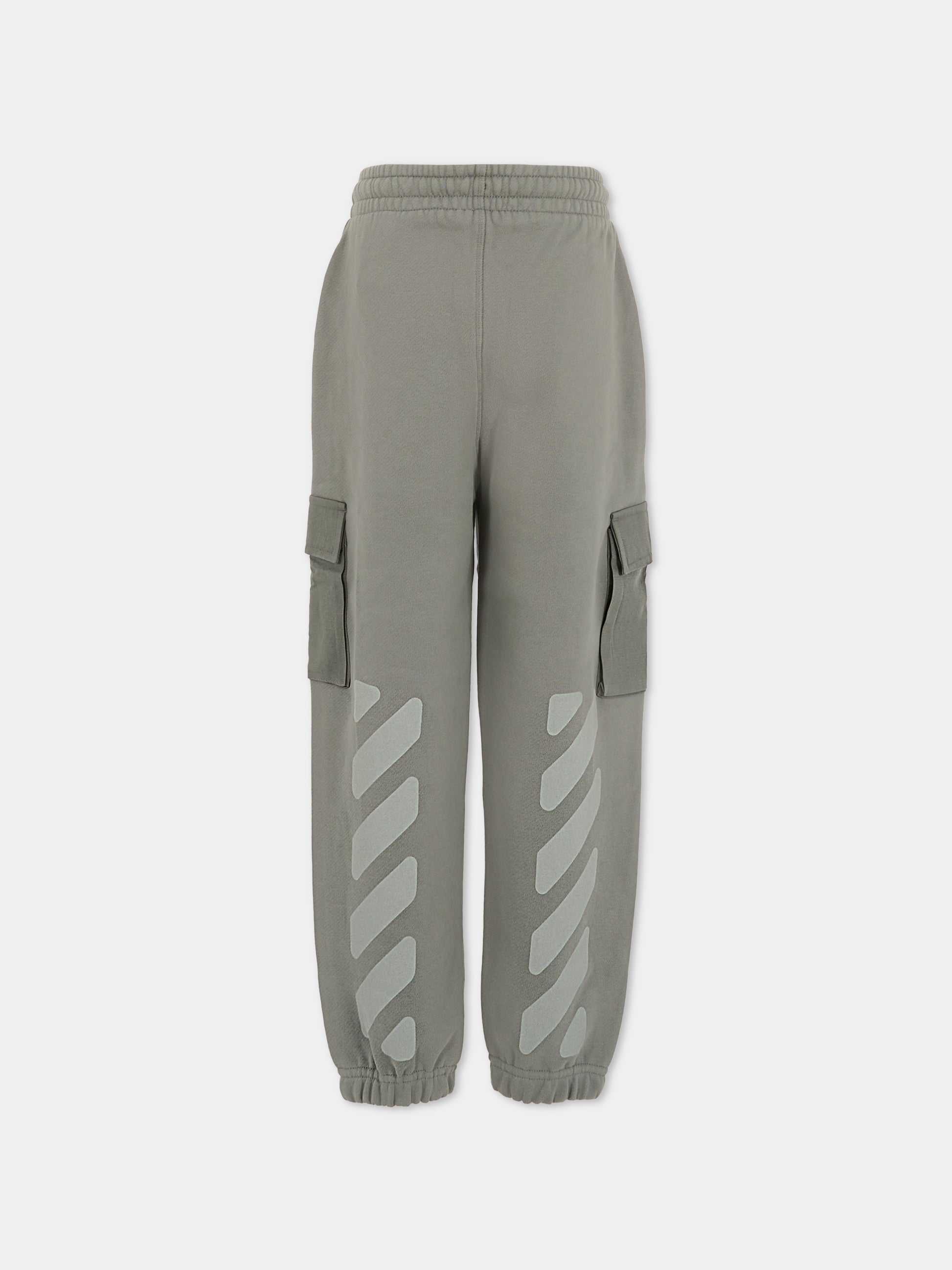Pantaloni grigi per bambino con frecce,Off White,OBCH00BF25FLE0010705