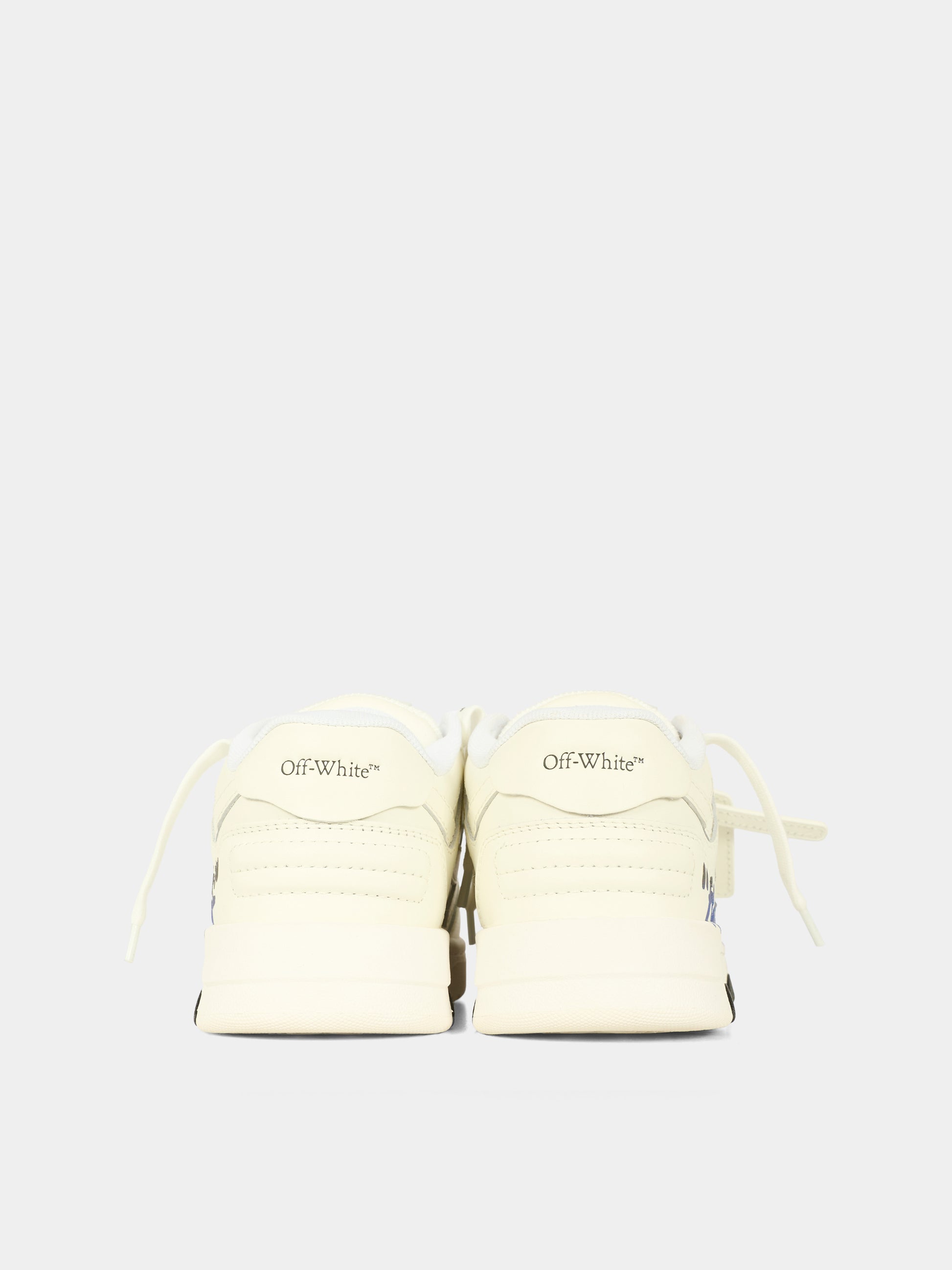 Sneakers Out of Office bianche per bambino con freccia,Off White,OBIA011F25LEA0020149