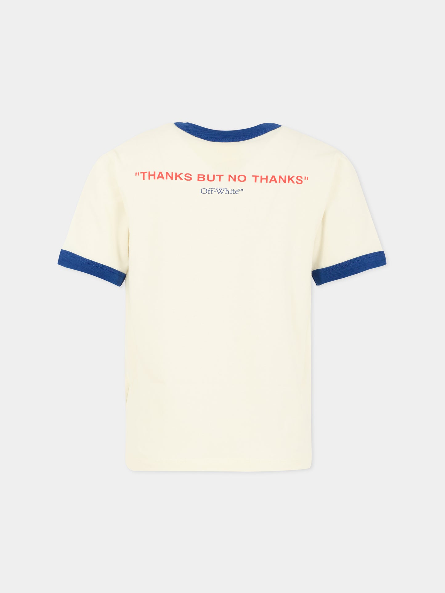 T-shirt avorio per bambina con logo,Off White,OGAA01AF25JER0010145