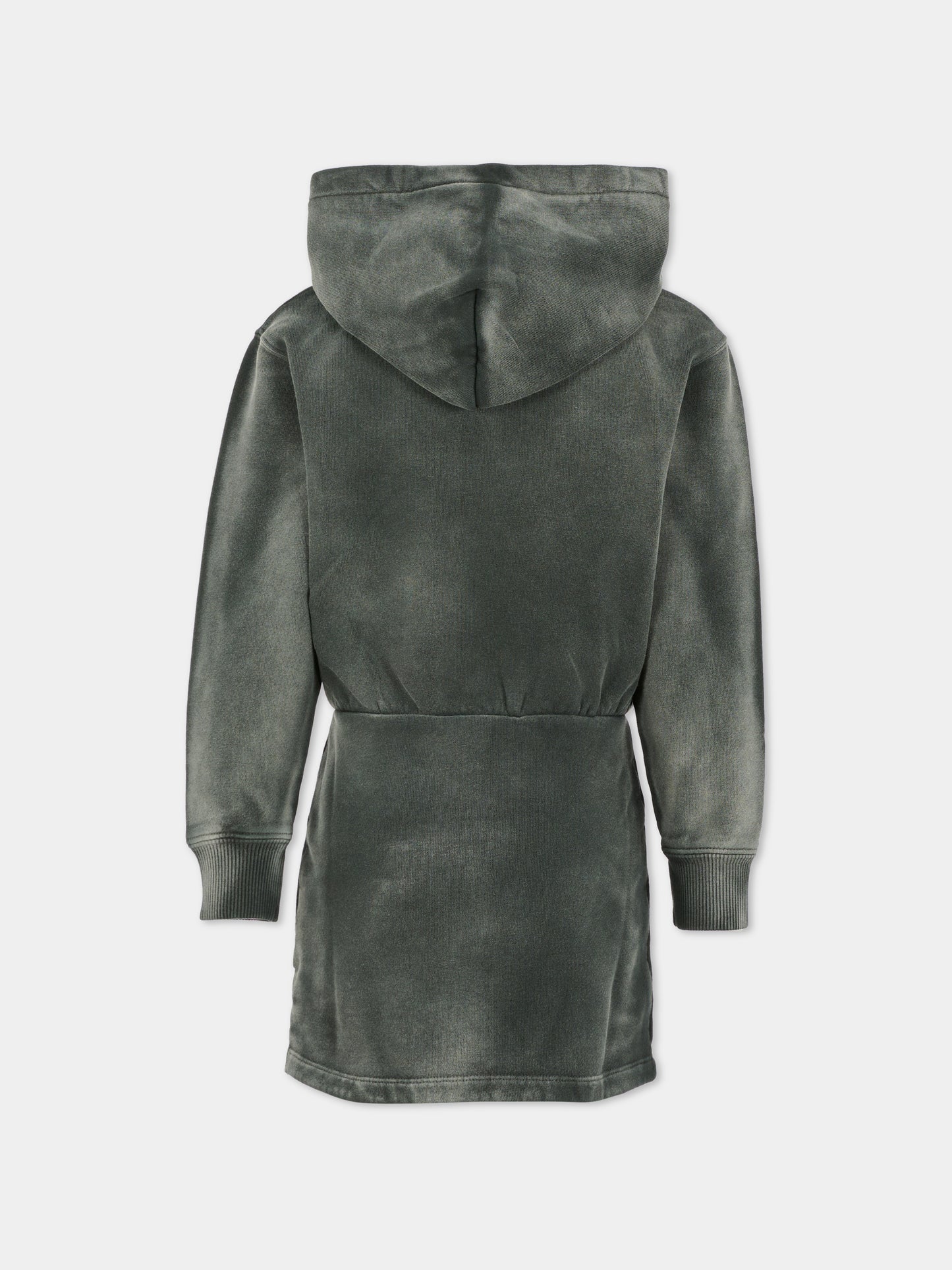 Vestito grigio per bambina con logo,Off White,OGDF005F25FLE0020732