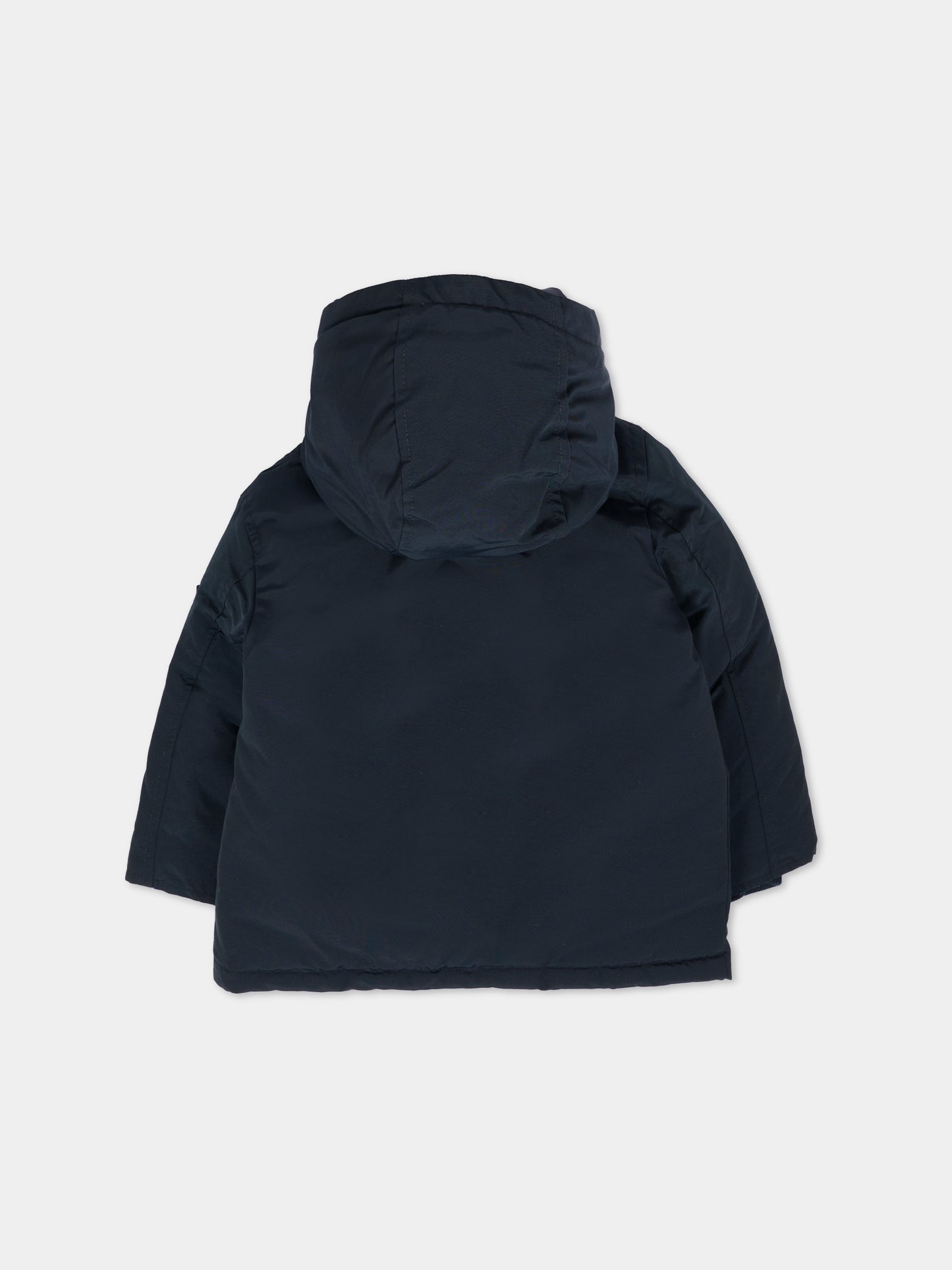 Parka blu My First No Fur per neonato con logo,Woolrich Kids,CFWKOU0484MRUT0641 - UT0641 - MLB