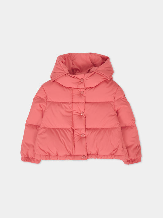 Piumino Laurie rosa per neonata con logo,Moncler Kids,K2951 1A00031 597YW 56H