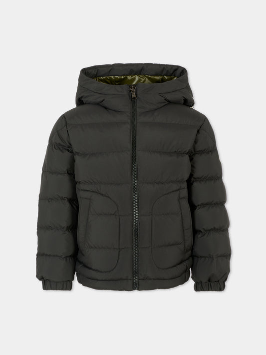 Piumino Grecois nero per bambino con logo,Moncler Kids,K2954 1A00062 597YW 999
