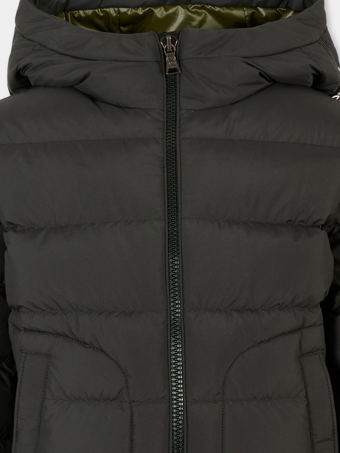 Piumino Grecois nero per bambino con logo,Moncler Kids,K2954 1A00062 597YW 999