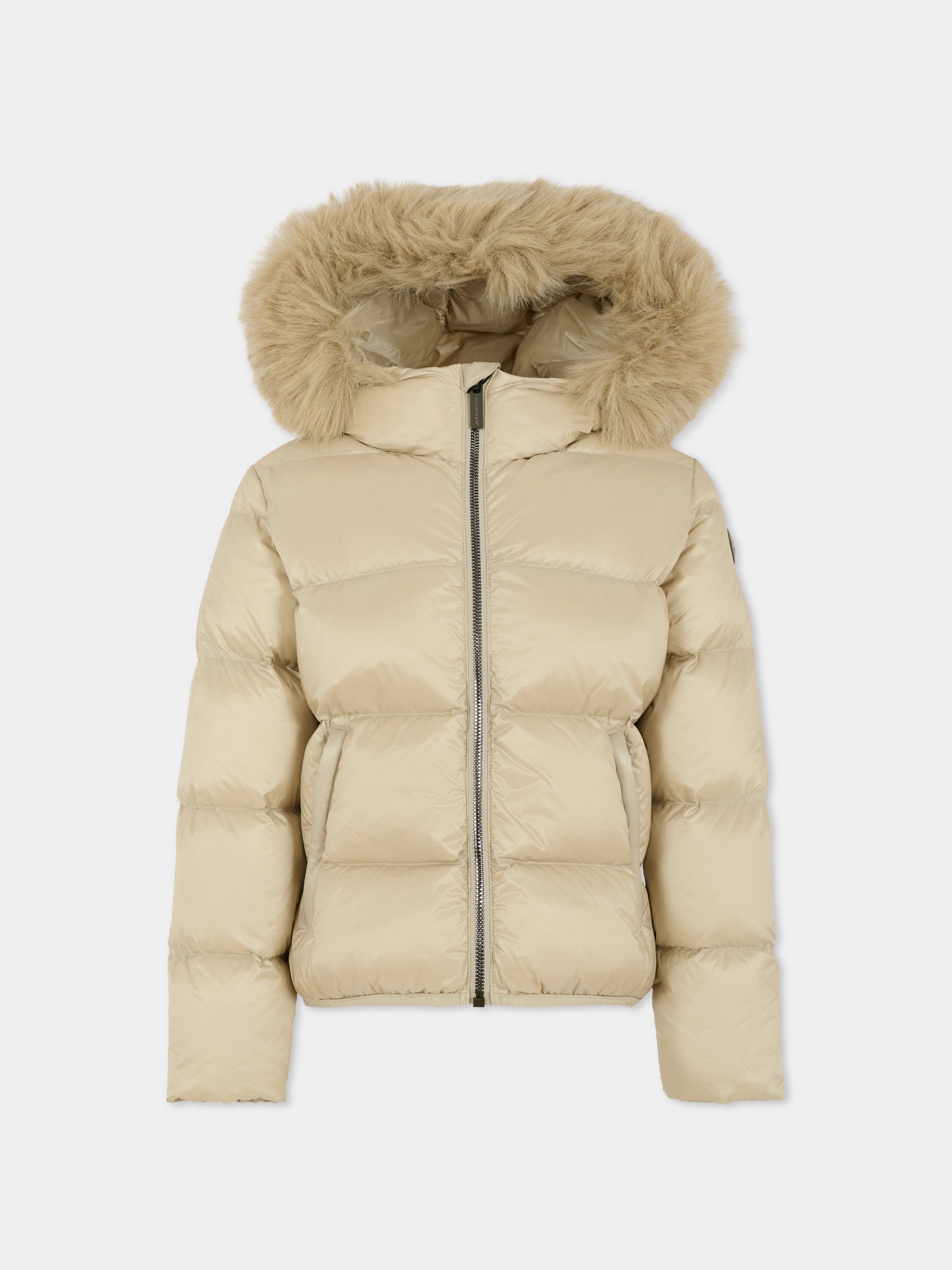 Piumino beige per bambina con logo,Colmar Originals Kids,3406E 2YO 16