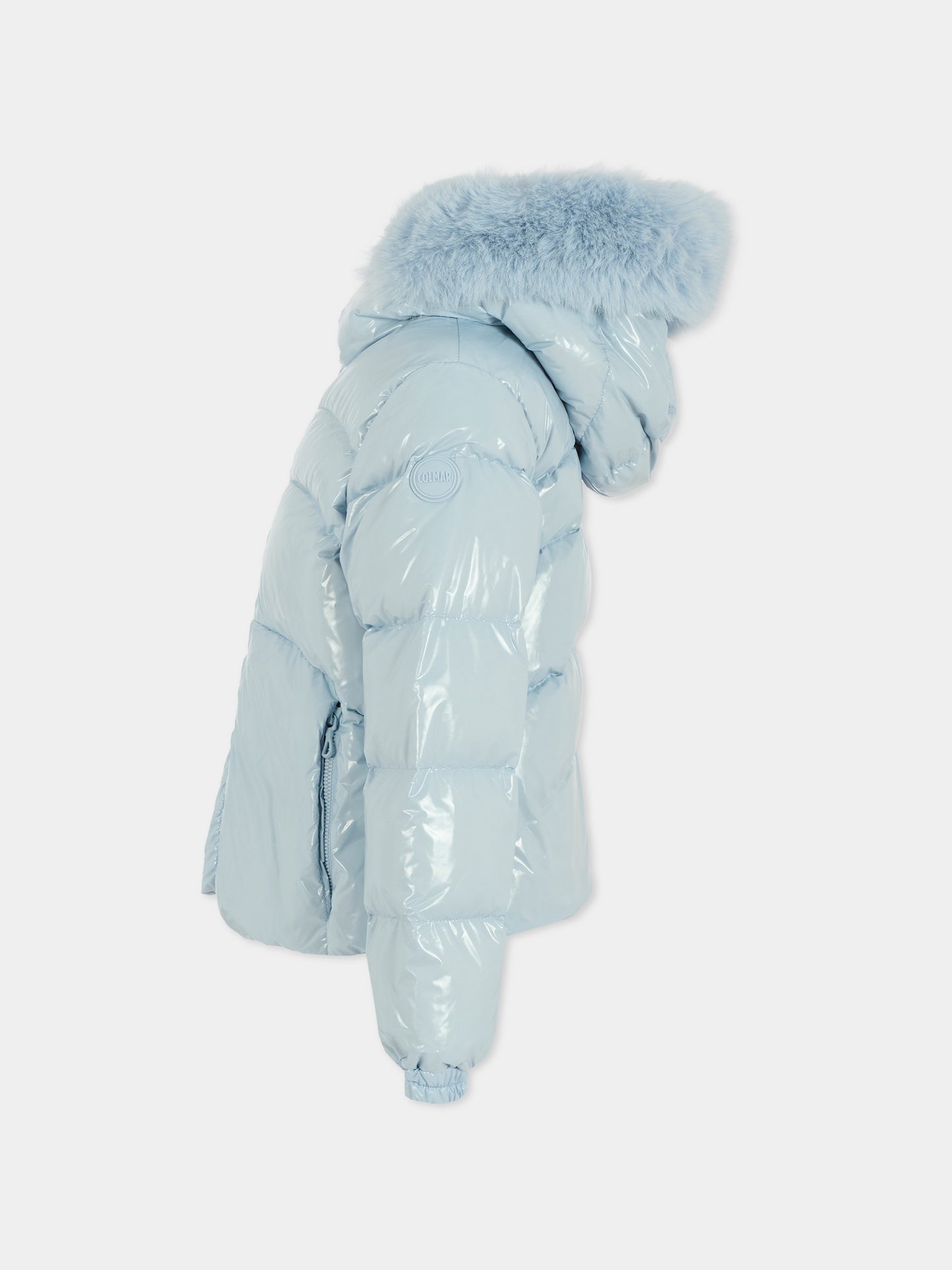 Piumino azzurro per bambina con logo,Colmar Originals Kids,3475E 8XV 741