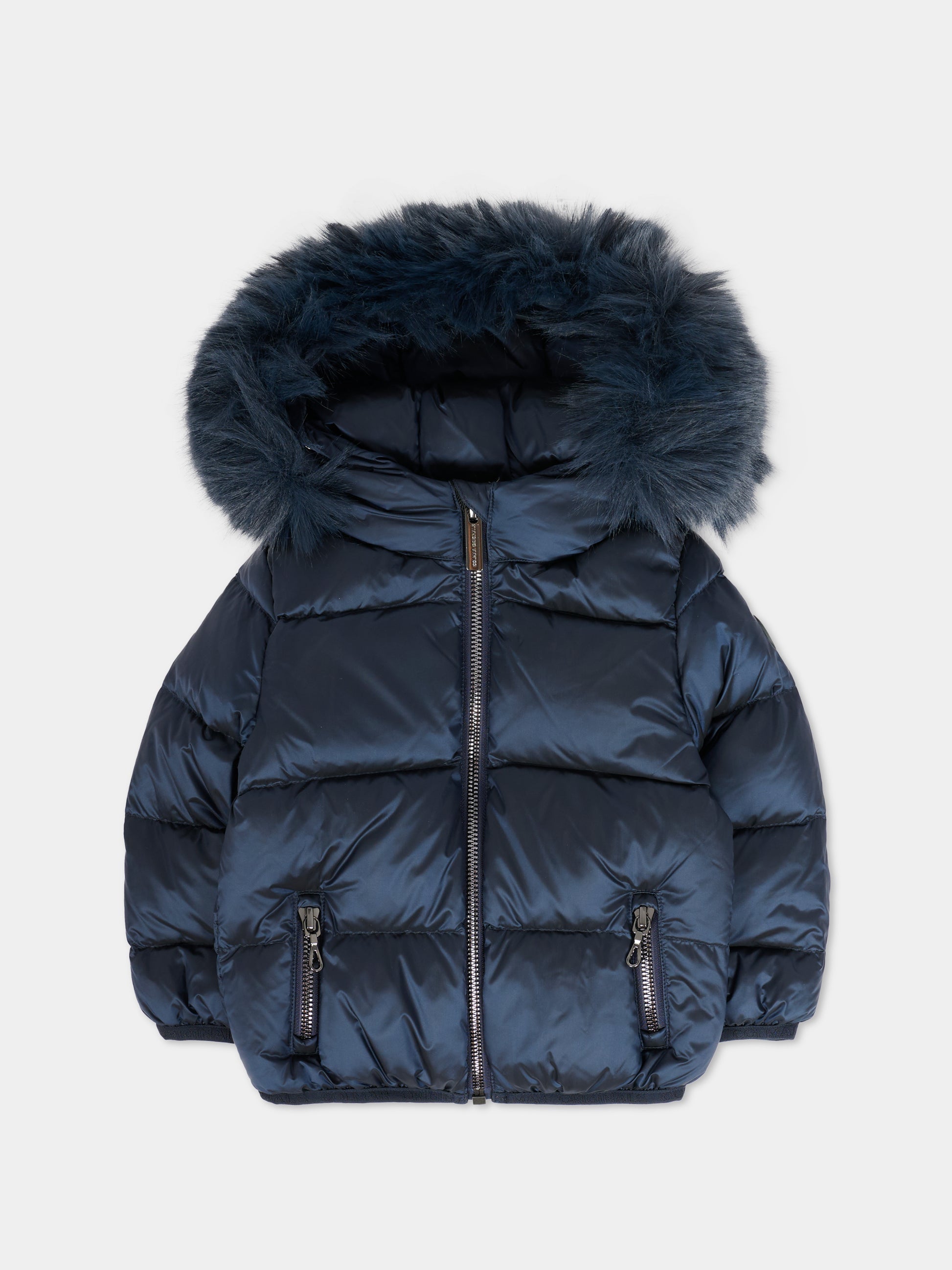 Piumino blu per neonata con logo,Colmar Originals Kids,3470E 2YO 68