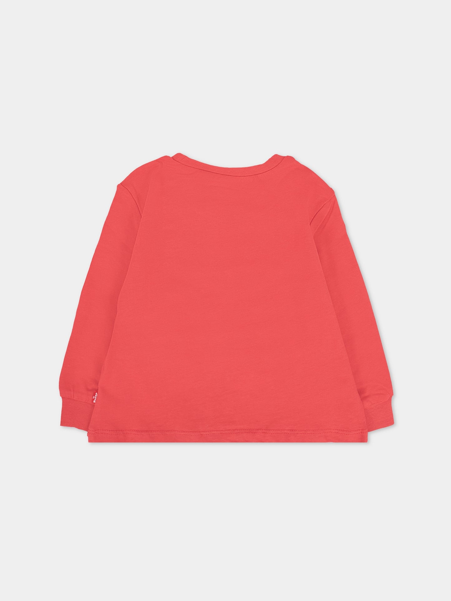 T-shirt rossa per neonato con logo e cane,Levi's Kids,6EP166 R7S