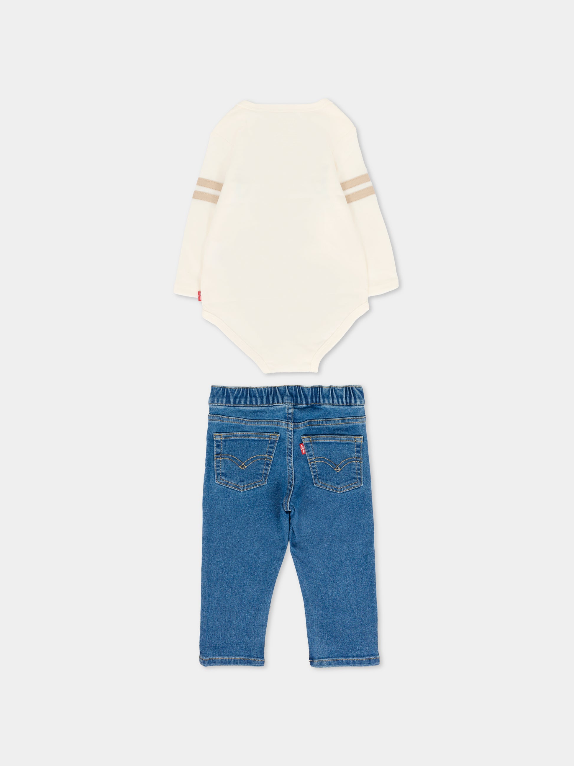 Completo avorio per neonato con orsetto,Levi's Kids,6EN732 W0E