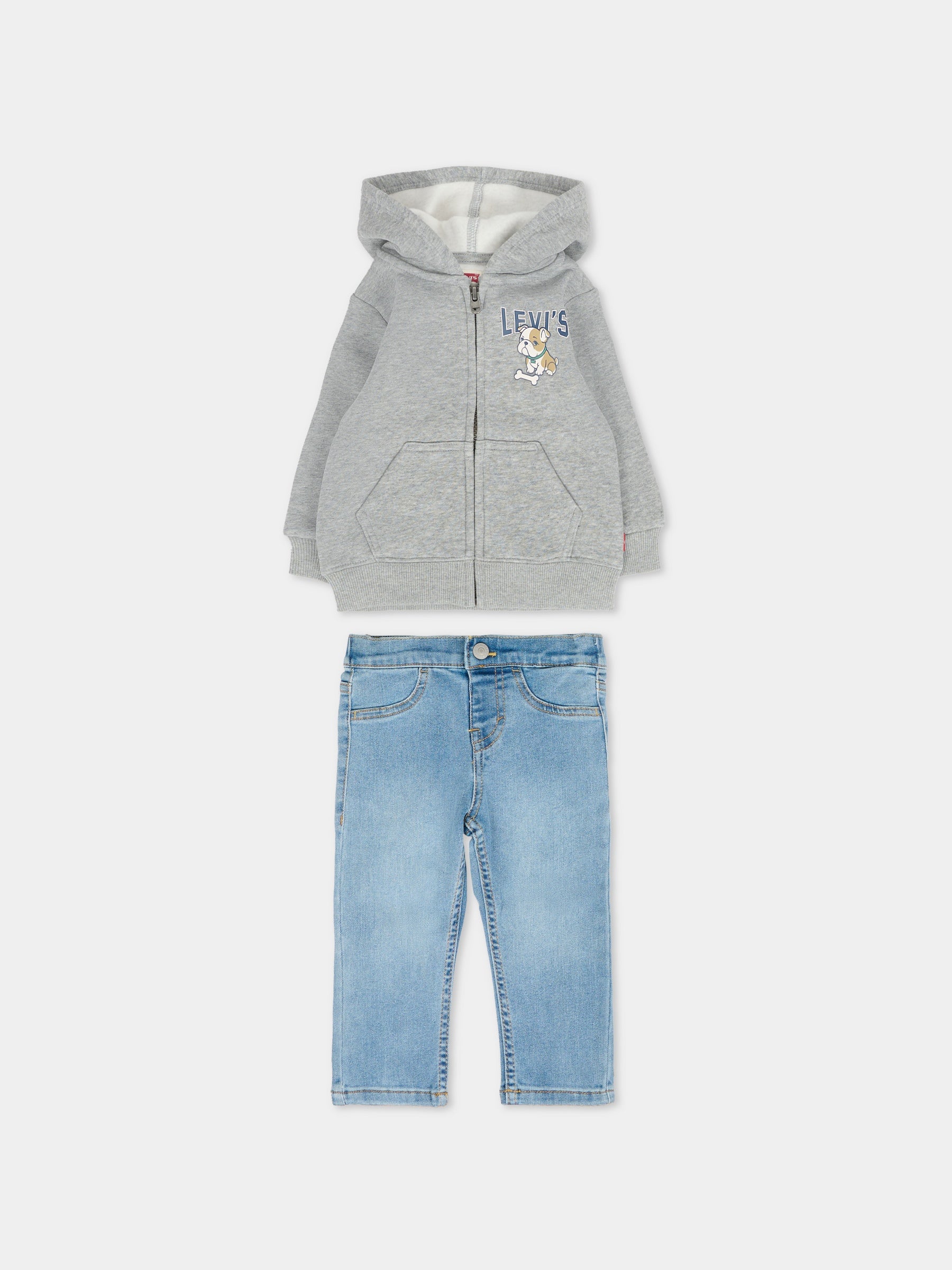 Completo verde per neonato con logo,Levi's Kids,6EN867 F7N
