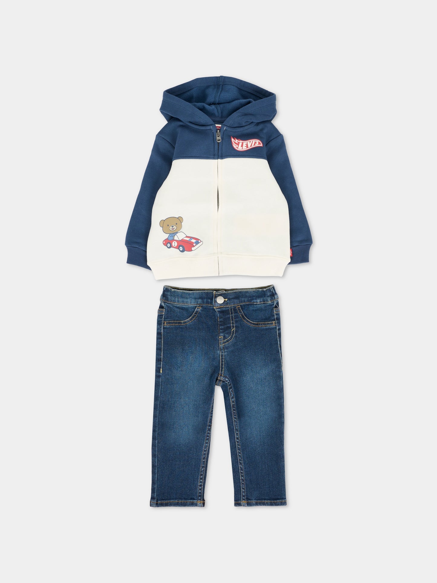 Completo rosso per neonato con logo,Levi's Kids,6EN729 UF3