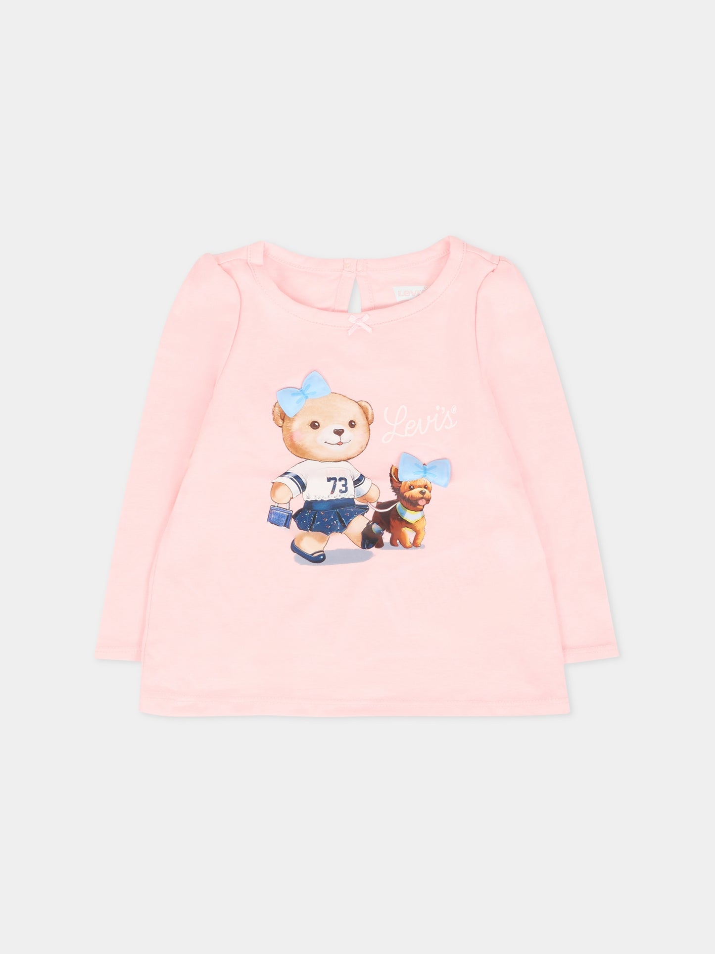 Completo rosa per neonata con orsetta,Levi's Kids,1EN551 AGJ