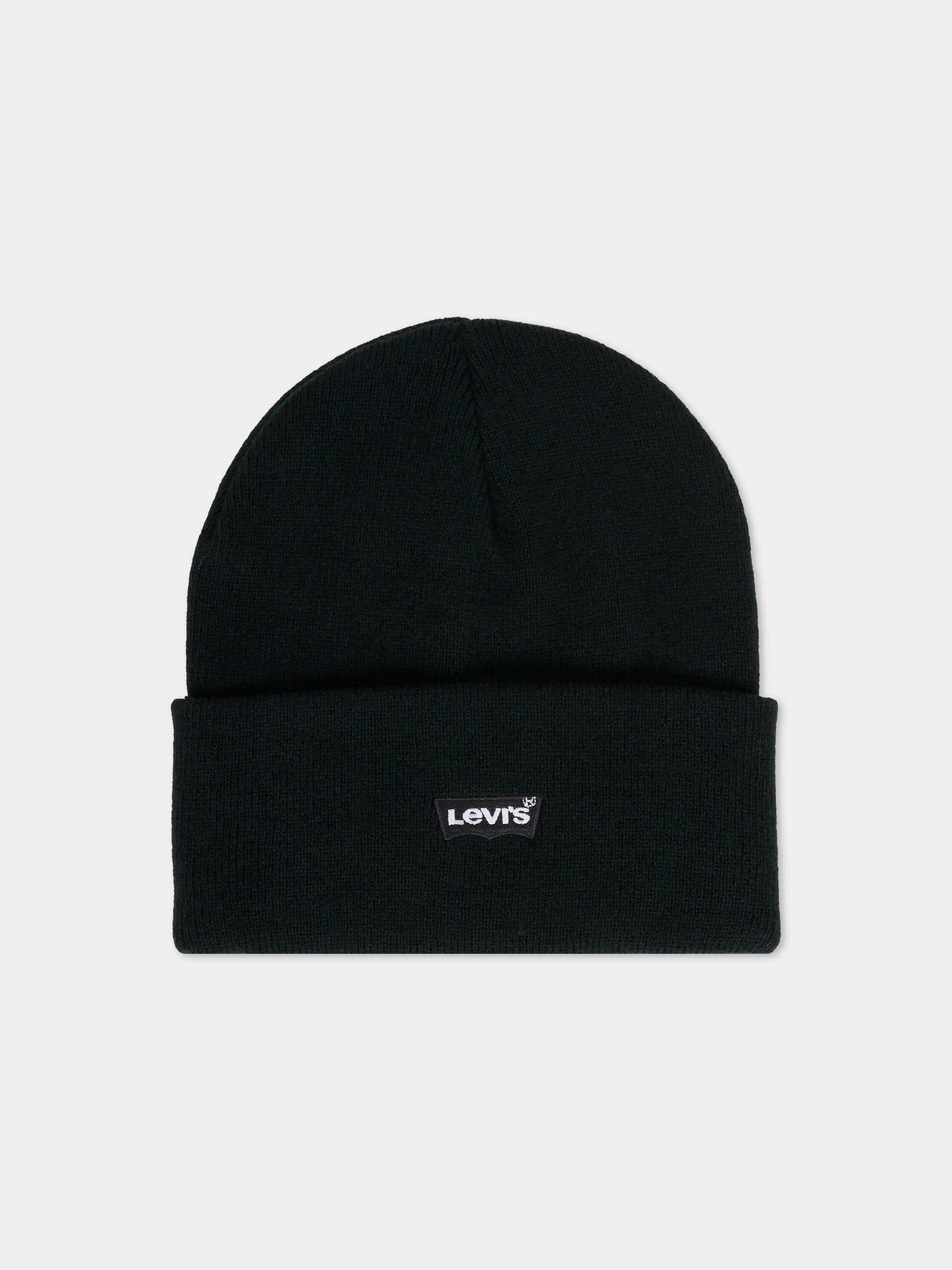Berretto nero per bambini con logo,Levi's Kids,9A8707 023
