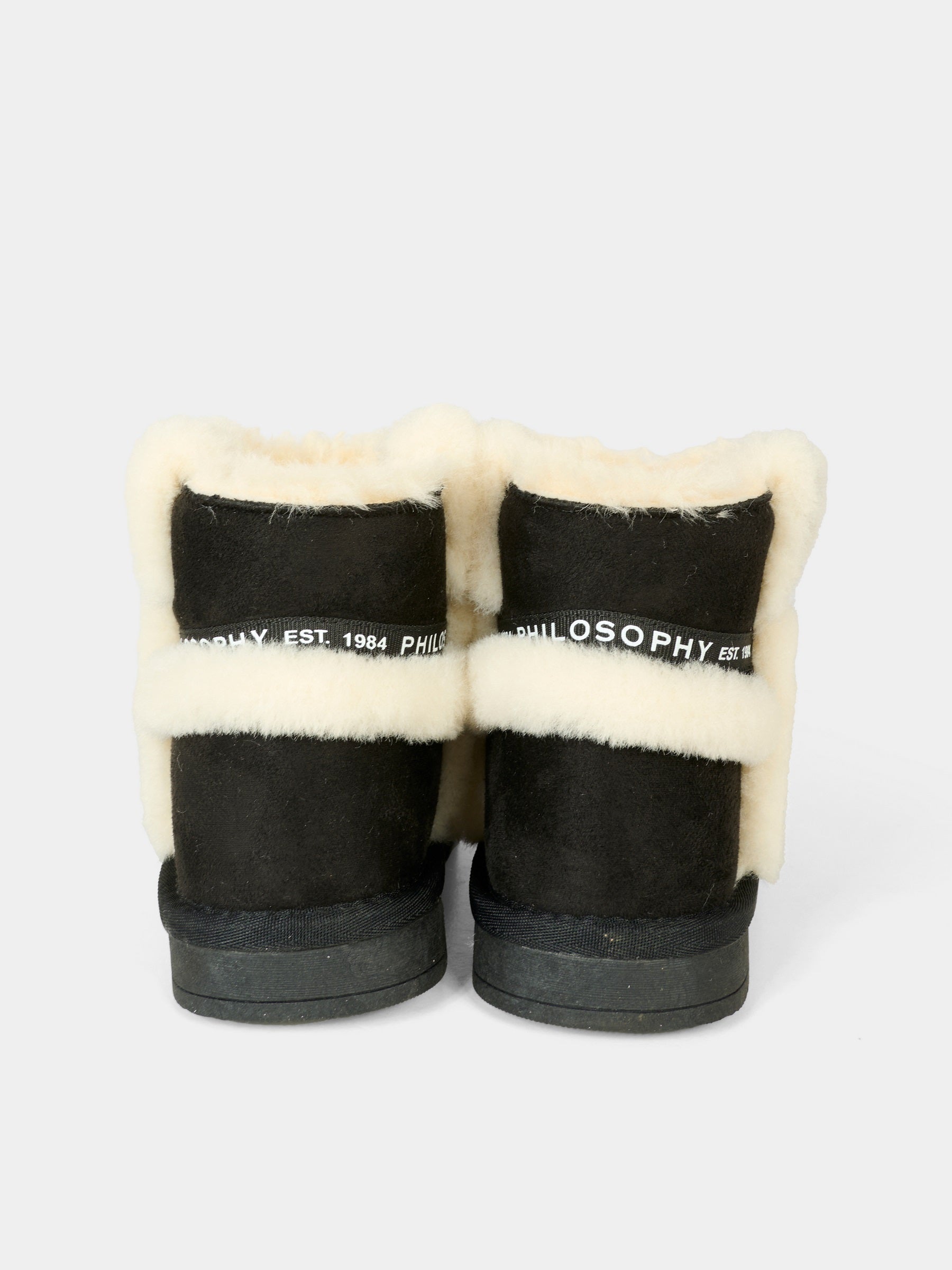 Stivaletti neri per bambina con logo,Philosophy,I8F002 - 6702 - P050