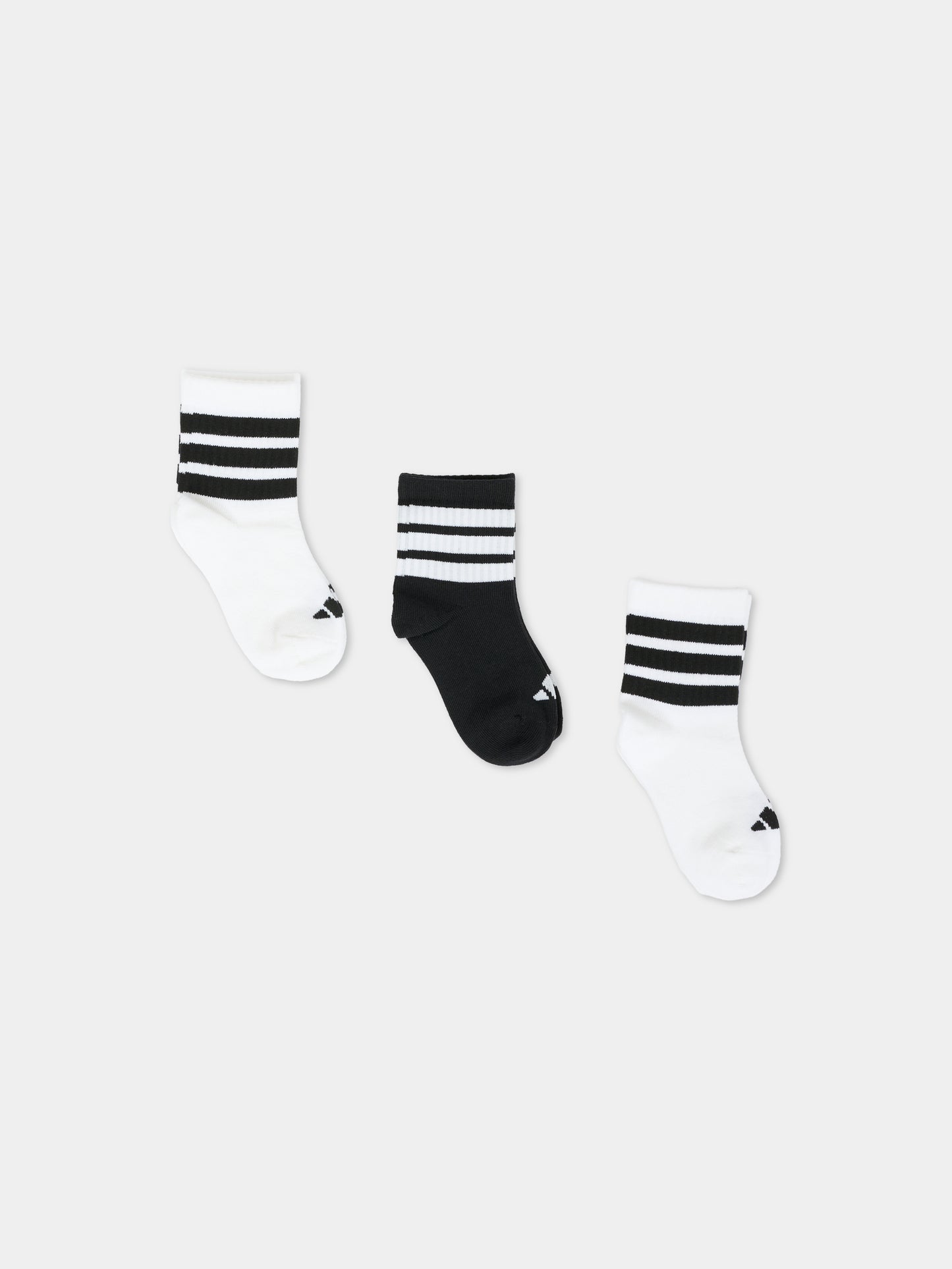 Set calze bianche per bambini con logo,Adidas,JD1349