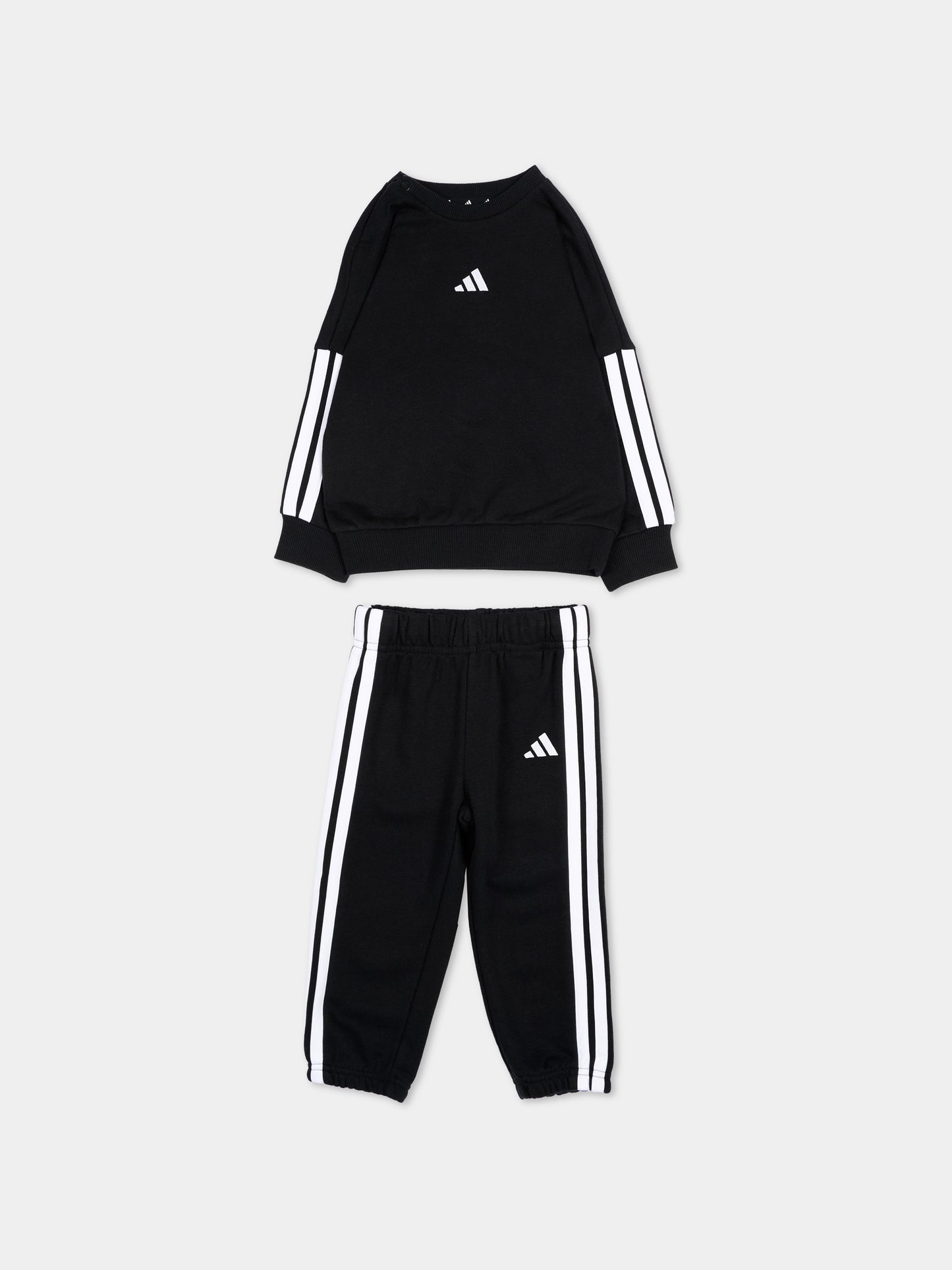 Completo sportivo nero per neonati con logo,Adidas,JD6481