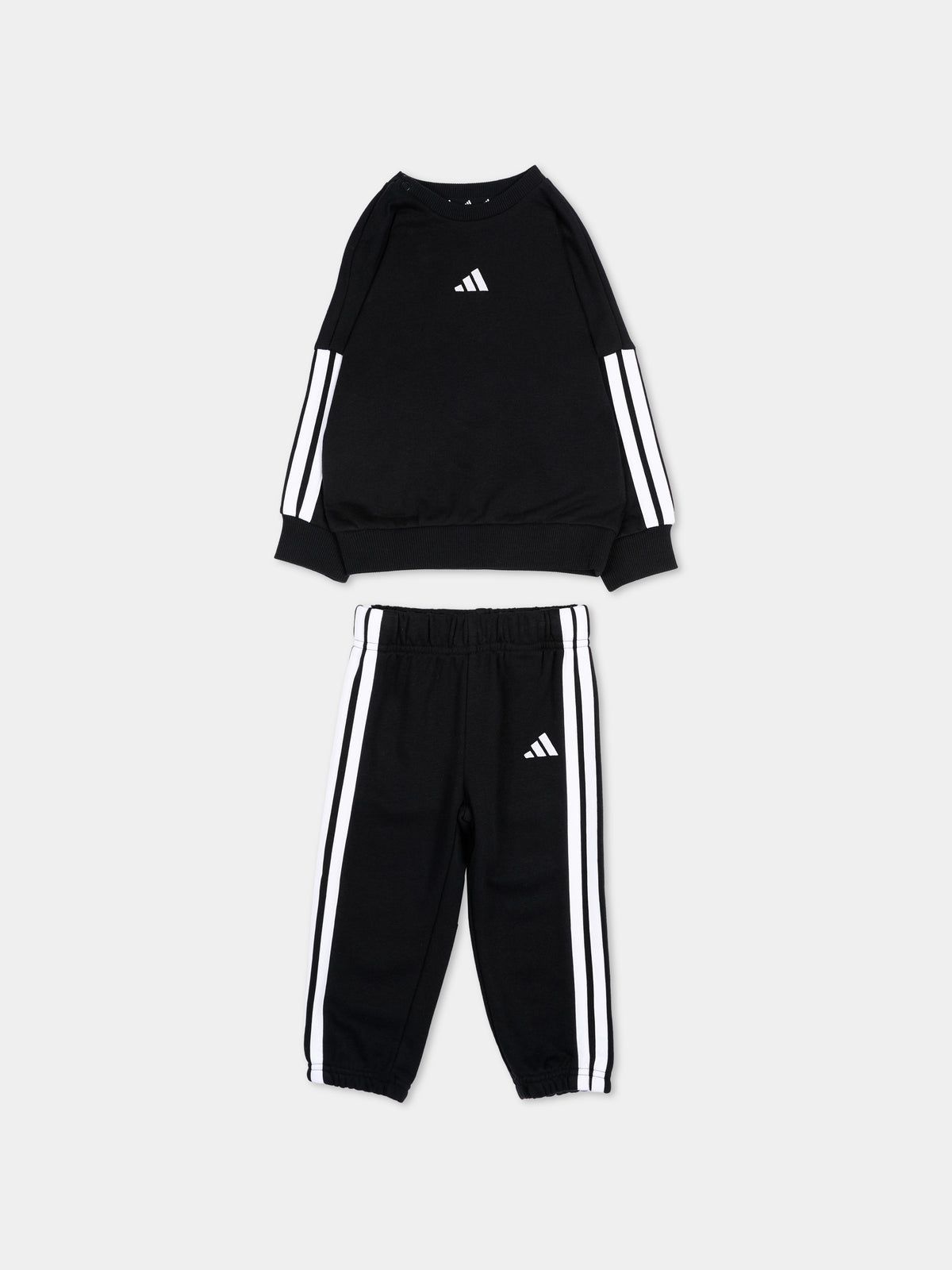 Completo sportivo nero per neonati con logo,Adidas,JD6481