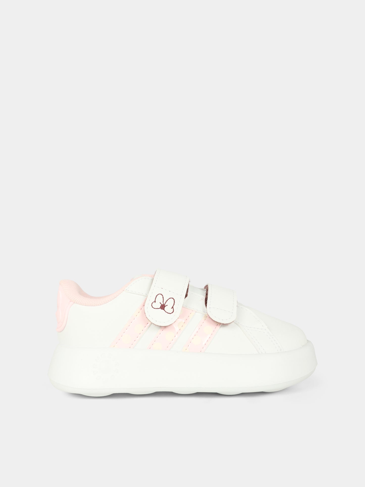 Sneakers Grand Court Minnie bianche per neonata e bambina con fiocco di Minnie,Adidas,JR8130