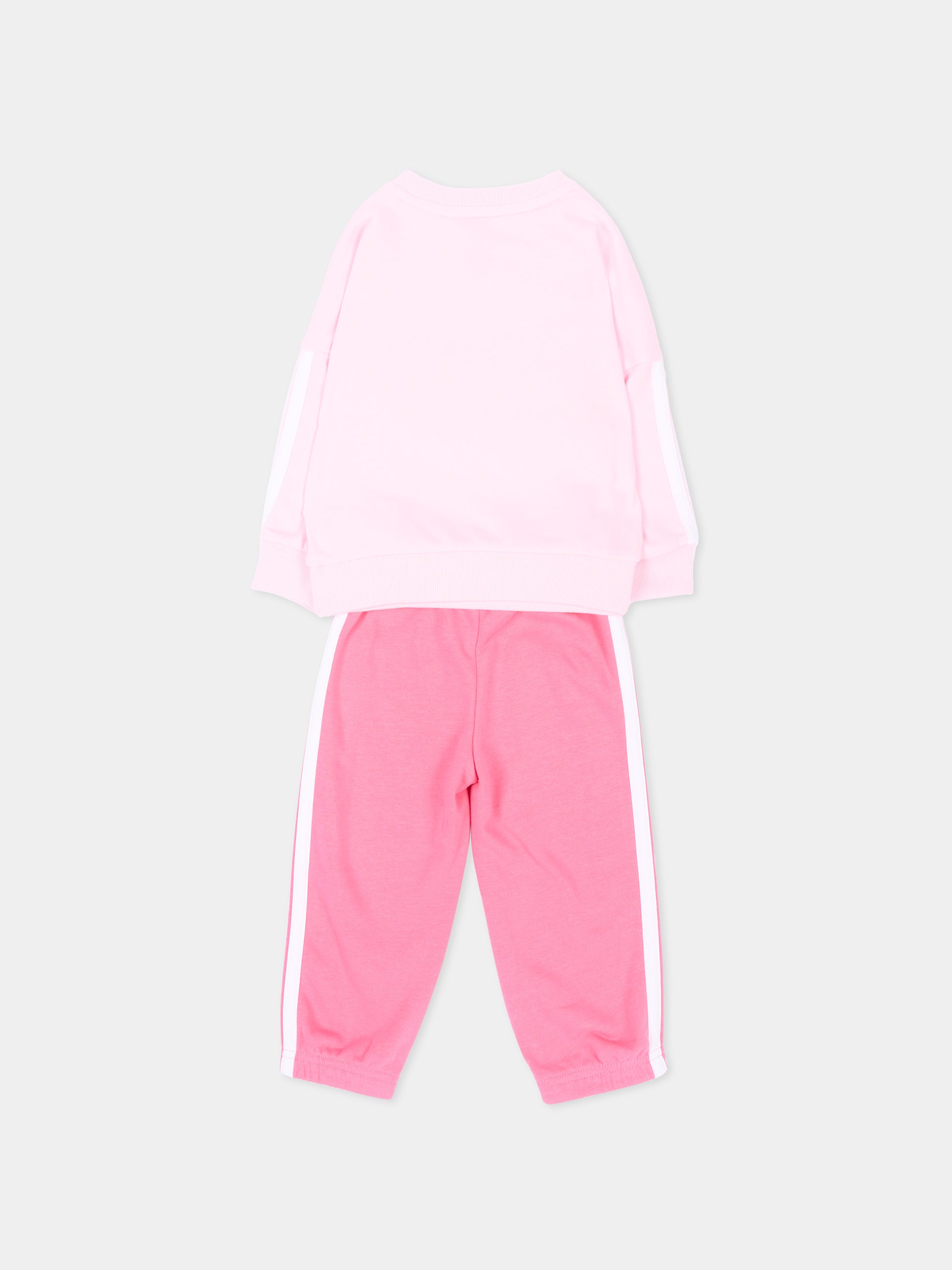 Completo sportivo lungo rosa per neonata,Adidas,JV9853