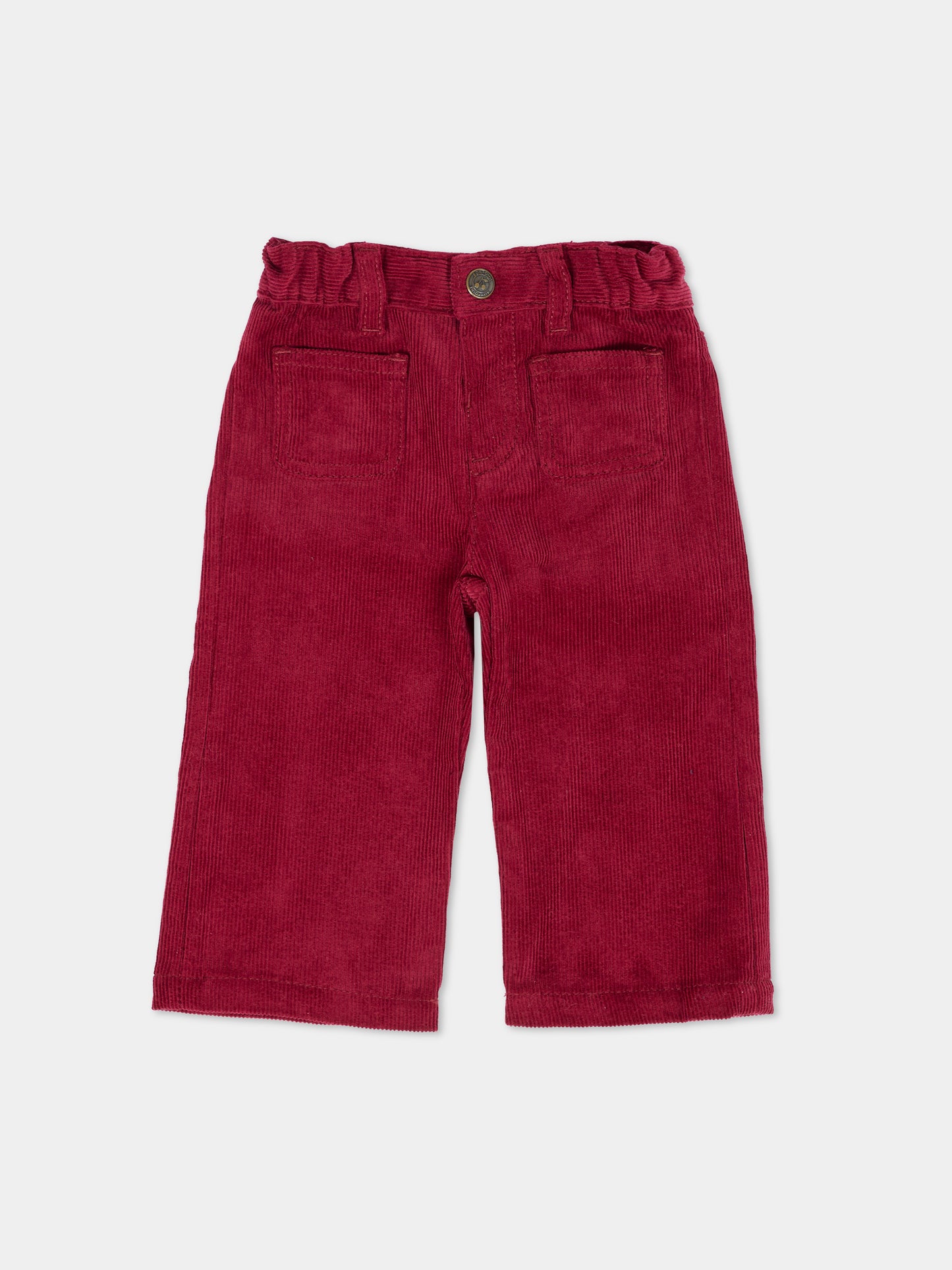 Pantaloni bordeaux per neonata con ciliegie,Bonpoint,W05XPAW00001 053