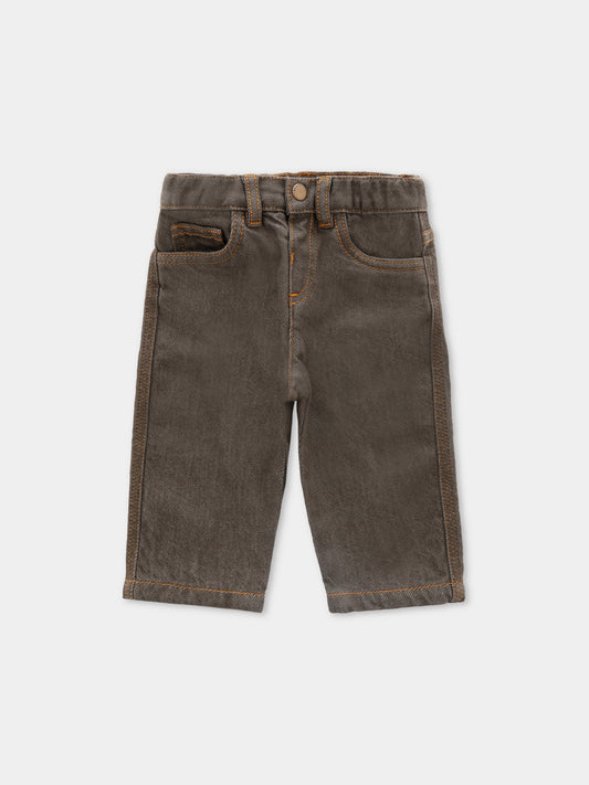 Pantaloni verdi per neonato con logo,Bonpoint,W05YPAW00006 046B