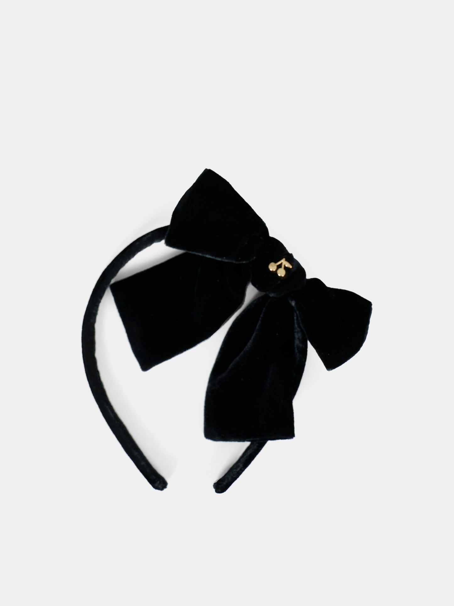 Cerchietto nero per bambina con fiocco,Bonpoint,W05GHAW00004 099