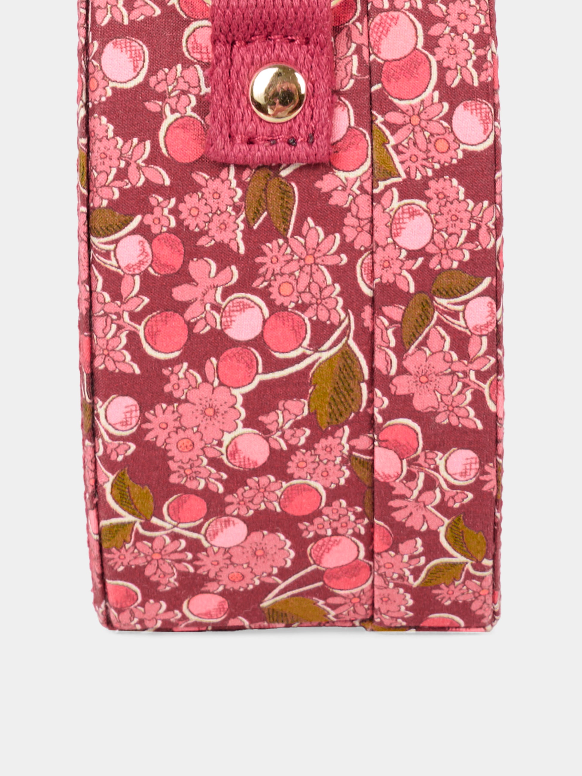 Borsa bordeaux per bambina con ciliegie,Bonpoint,W05GBAW00011 651D