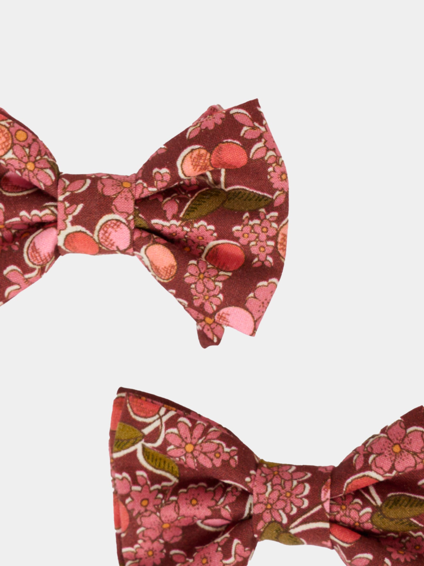 Set fermagli bordeaux per bambina con ciliegie,Bonpoint,W05GHAW00021 651D