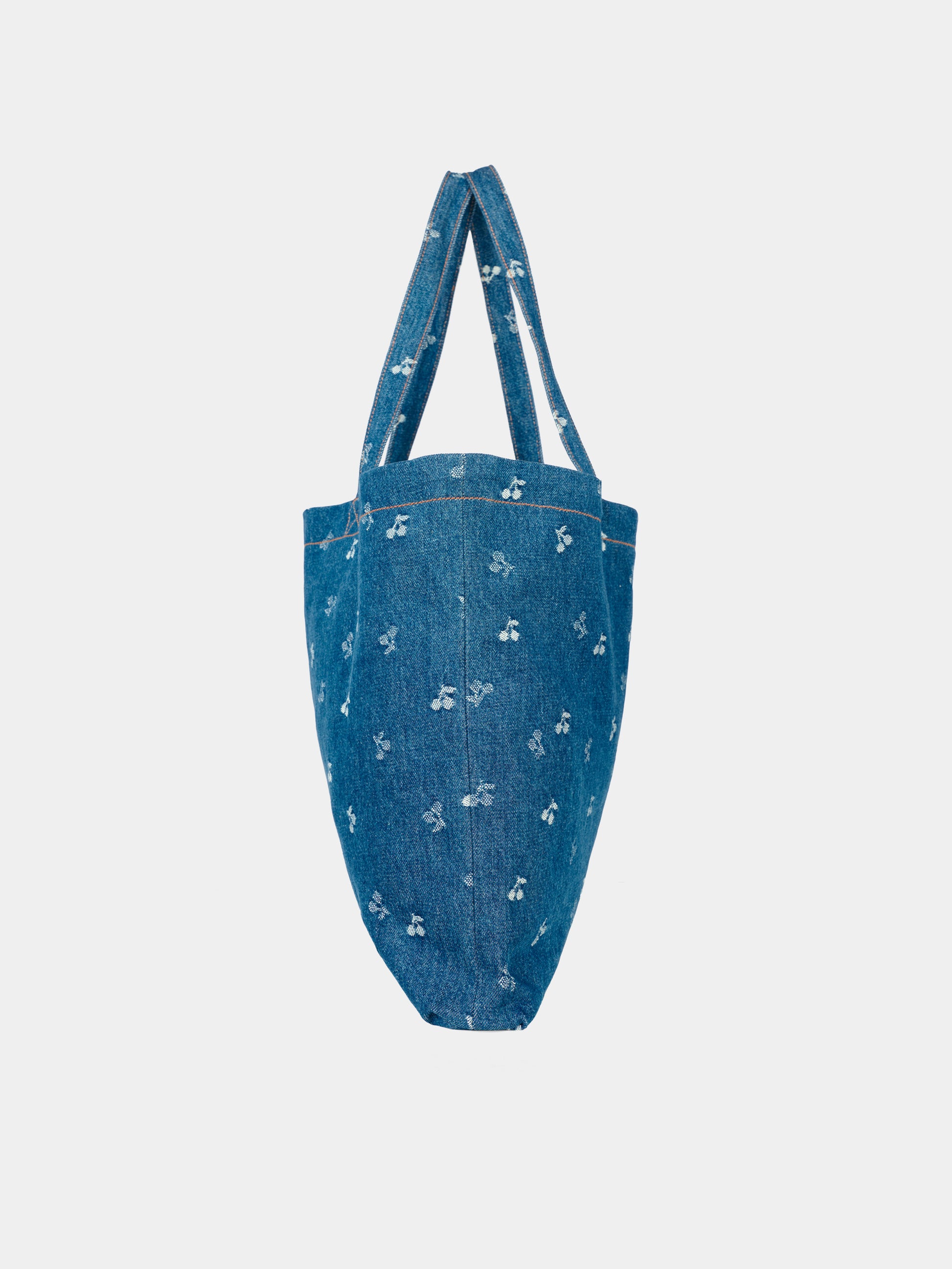 Borsa reversibile denim per bambina con ciliegie,Bonpoint,W05GBAW00008 617
