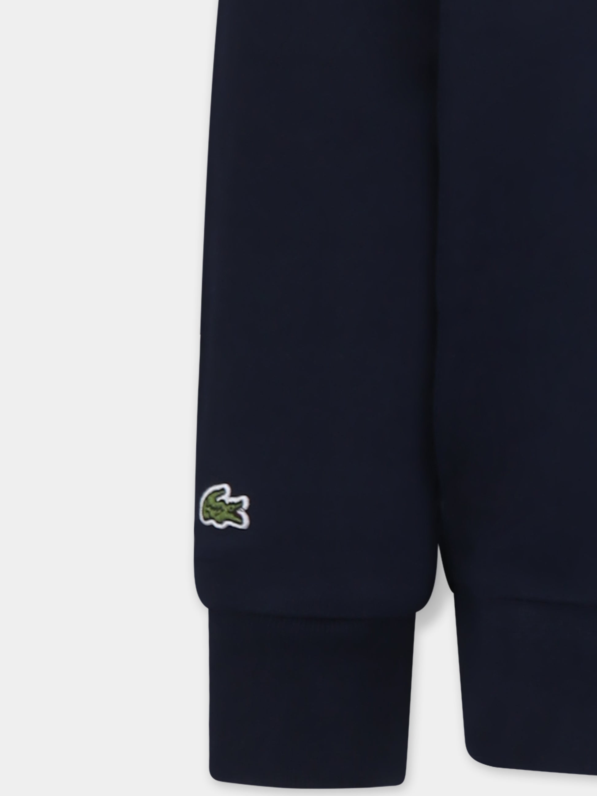 Felpa blu per bambino con logo e coccodrillo,Lacoste,SJ3004 166