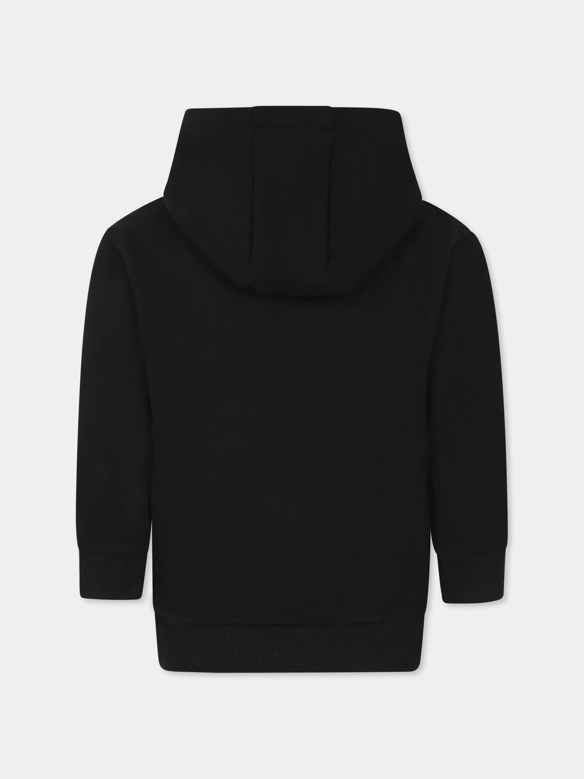 Felpa nera per bambino con coccodrillo,Lacoste,SJ5292 031