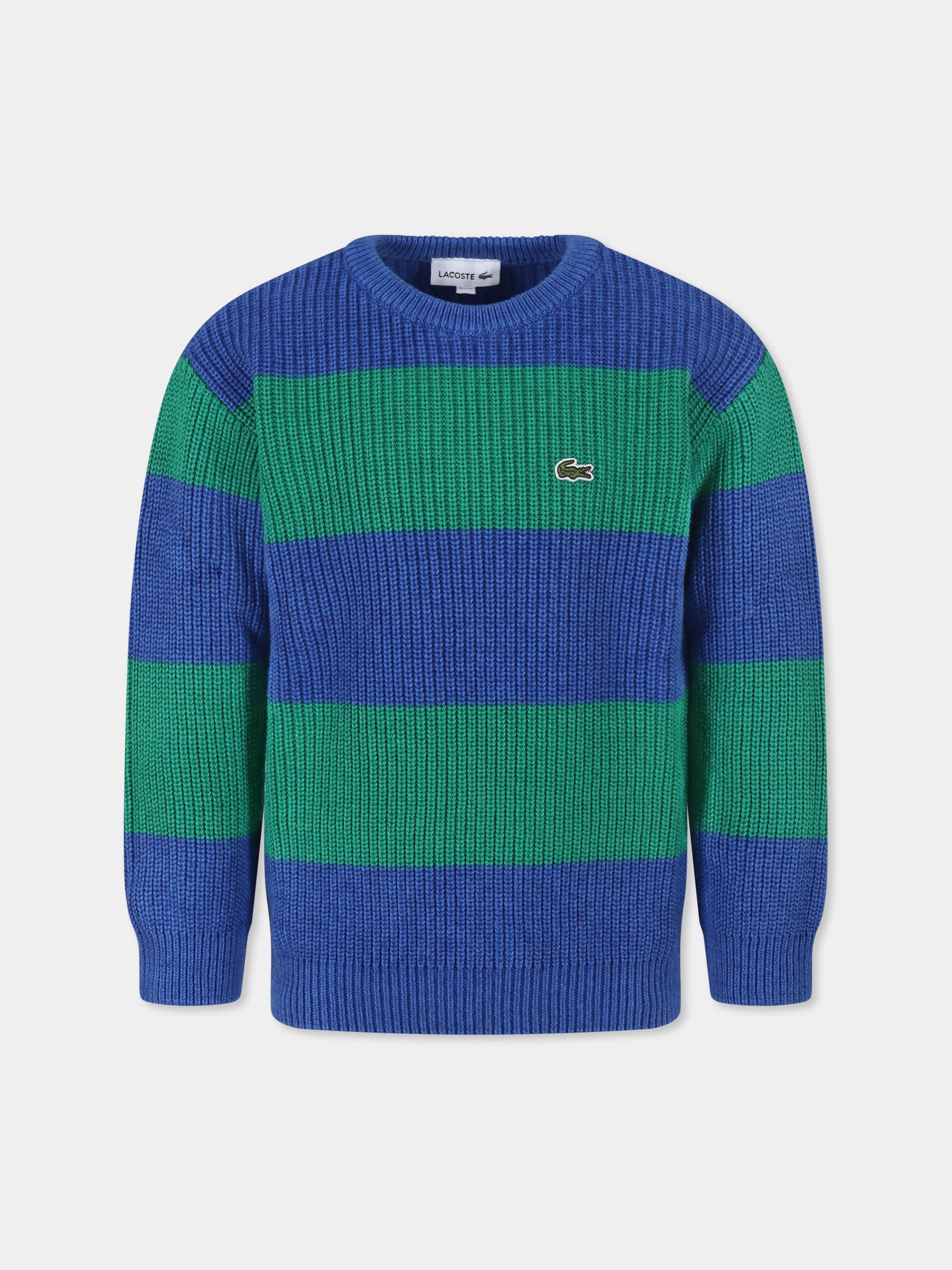 Maglione multicolor per bambino con coccodrillo,Lacoste,AJ2544 ICJ