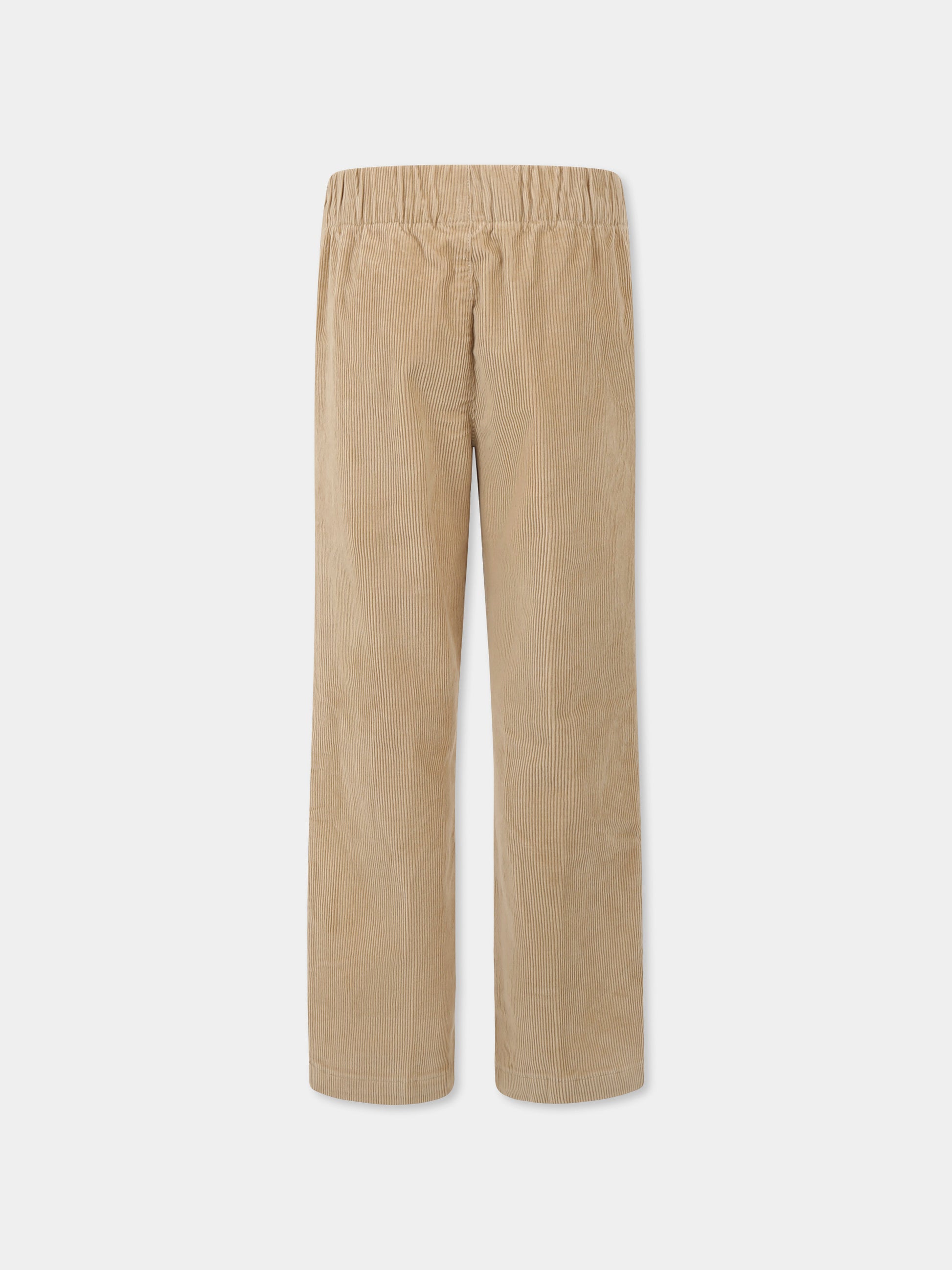 Pantaloni beige per bambino con coccodrillo,Lacoste,HJ2626 02S