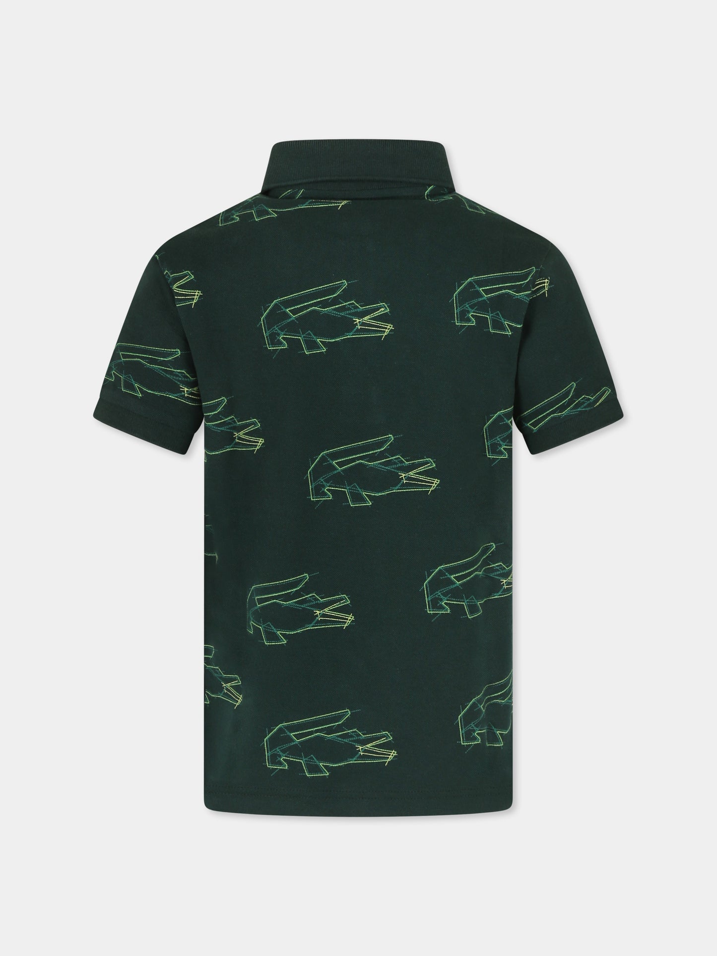 Polo vert pour garçon avec crocodile