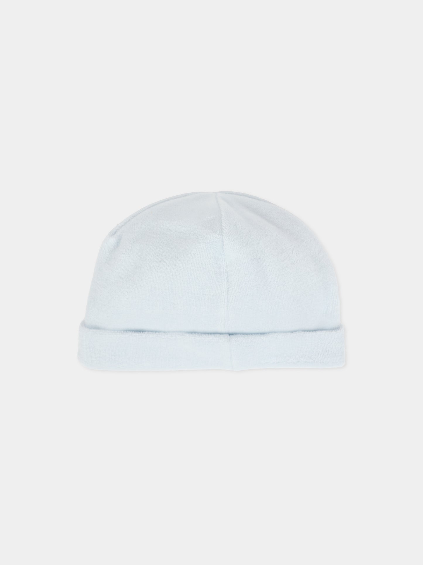 Berretto celeste per neonato con fiocco,La Stupenderia,1TBCP00L04