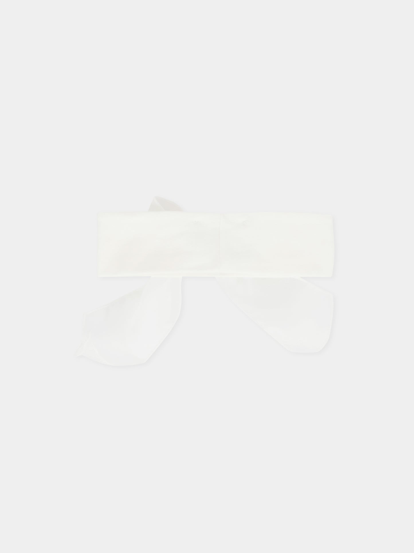 Fascia bianca per neonata con fiocco,La Stupenderia,1ABFA02O06