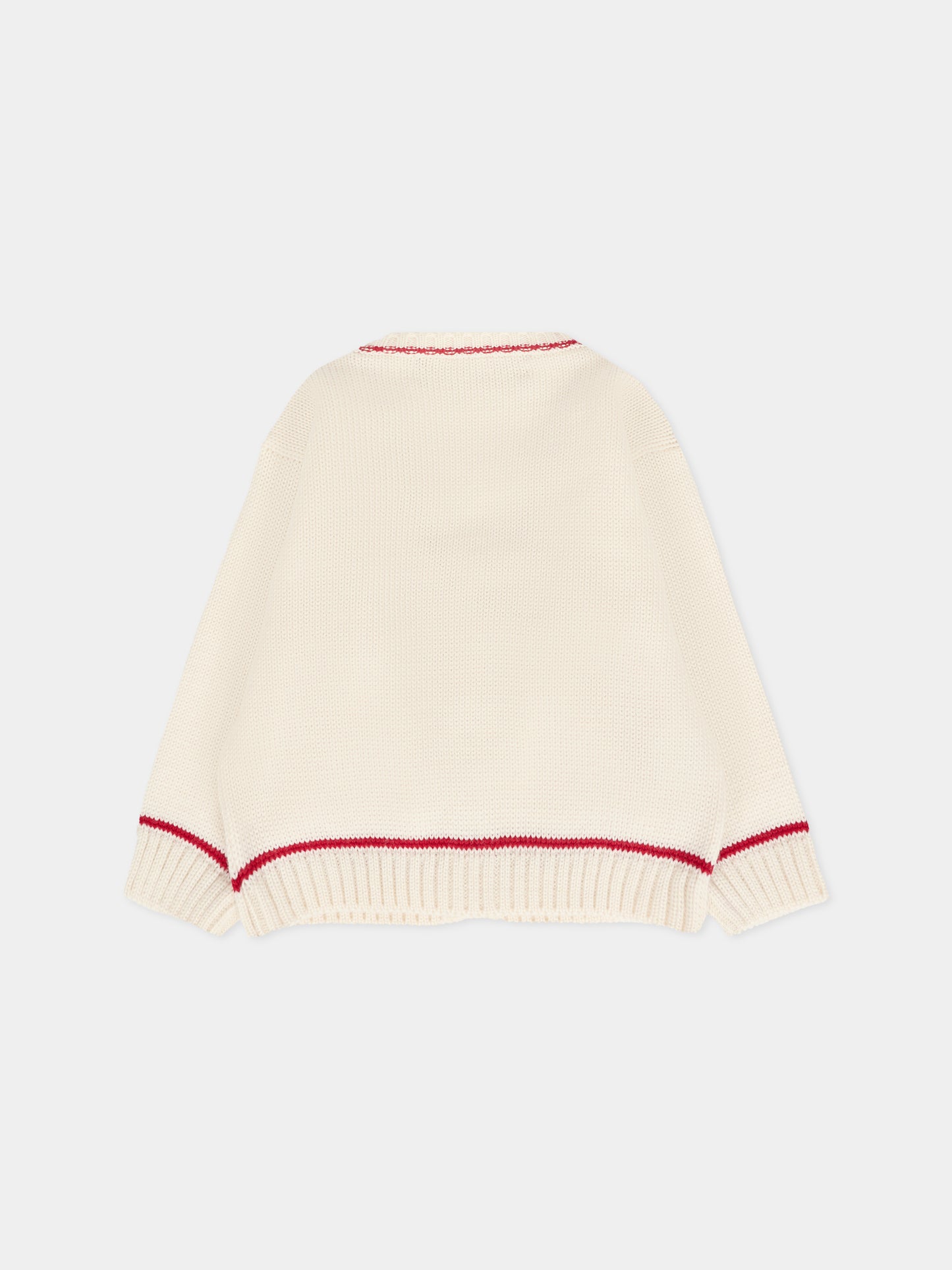 Cardigan avorio per neonato,La Stupenderia,1WCCR61 801-826