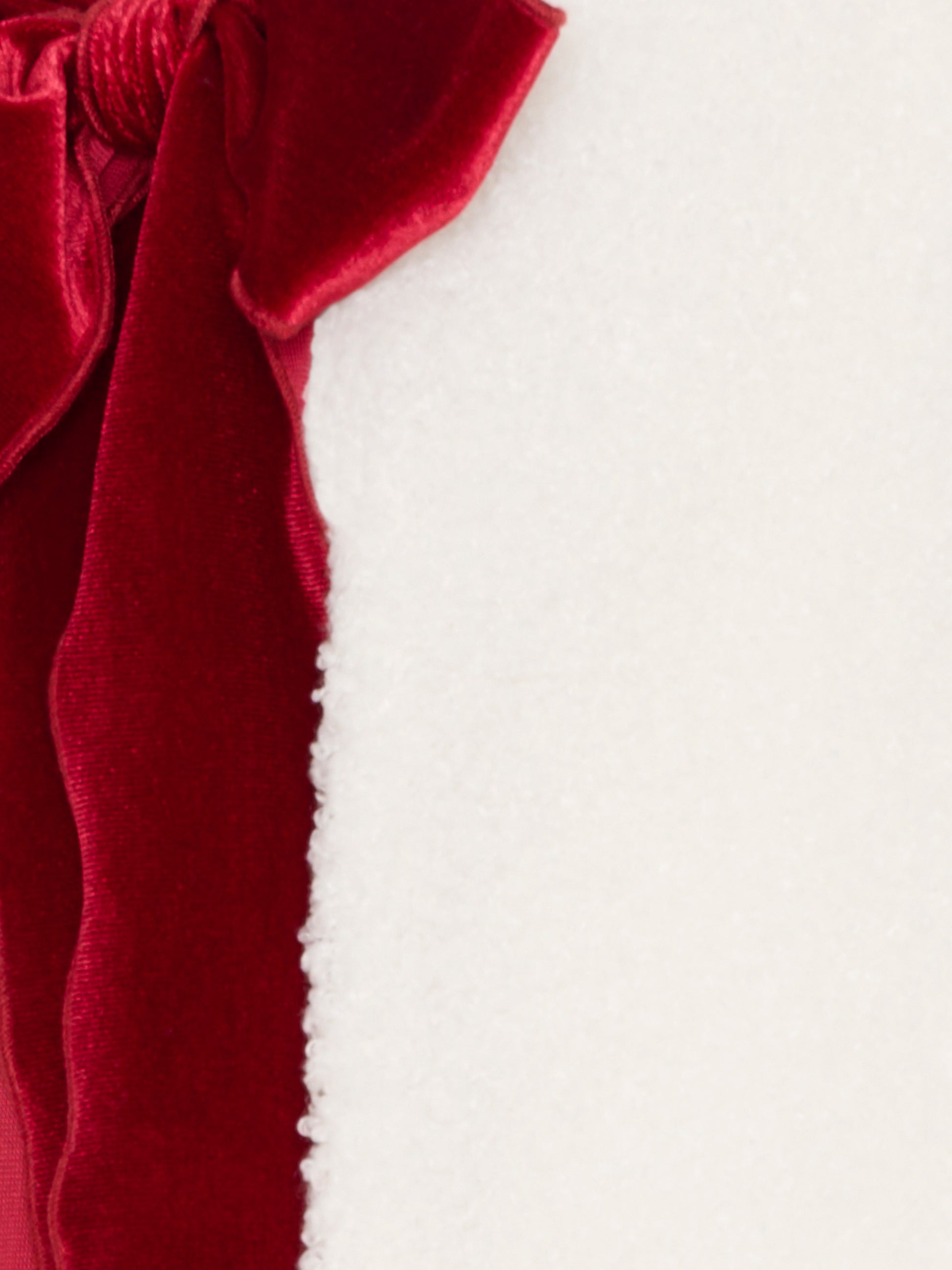 Gilet avorio per bambina con fiocco rosso,La Stupenderia,1TCGL22W20