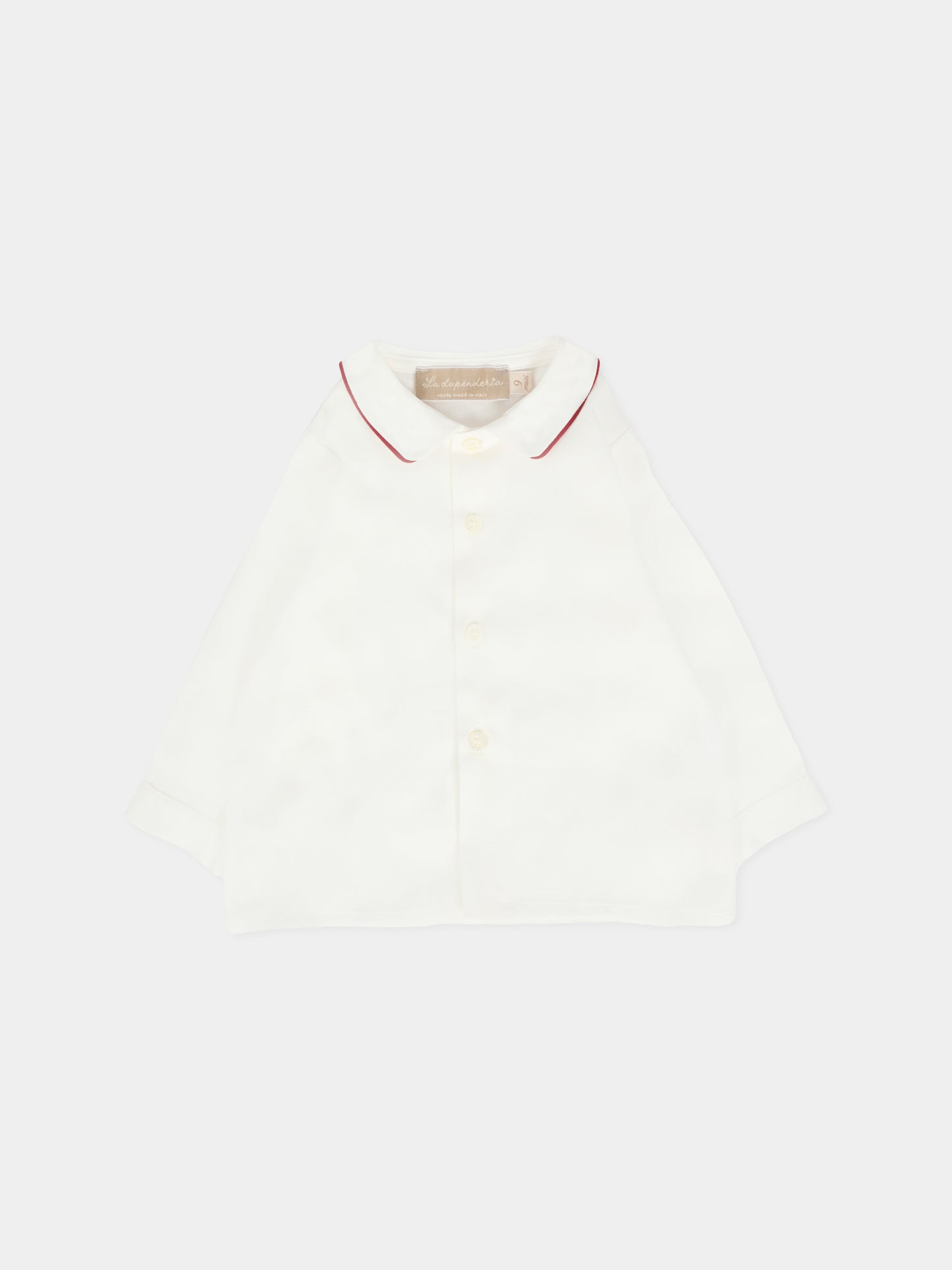 Camicia bianca per neonato,La Stupenderia,1TCCM23P02RED