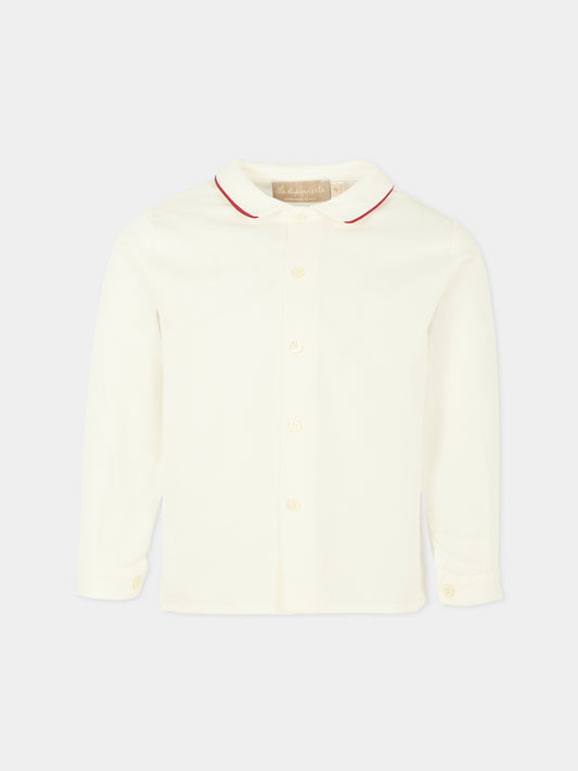 Camicia bianca per bambino,La Stupenderia,1TCCM23P02RED