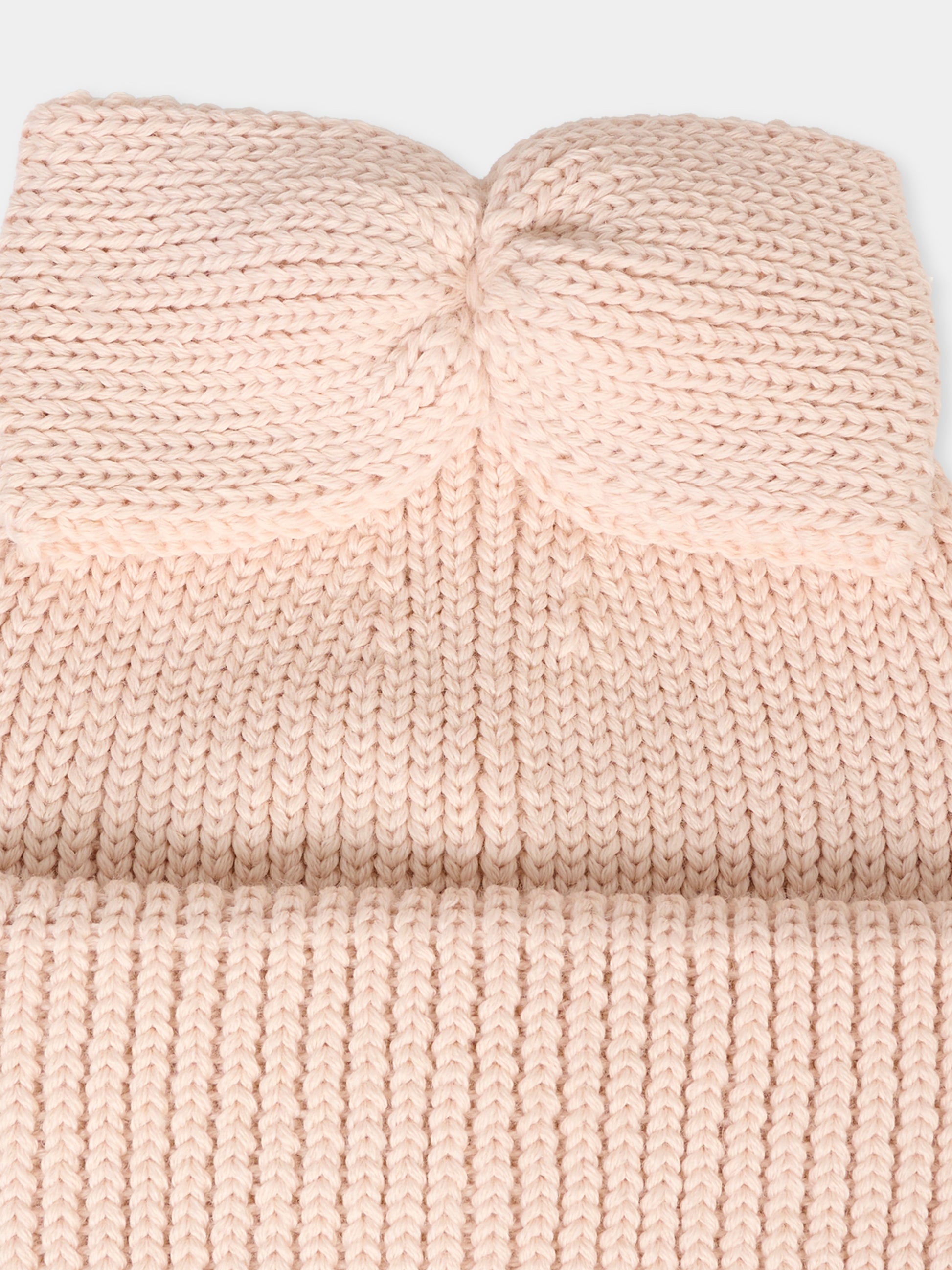 Berretto rosa per bambina con fiocco,Simonetta,SX0A07 Z3397 508