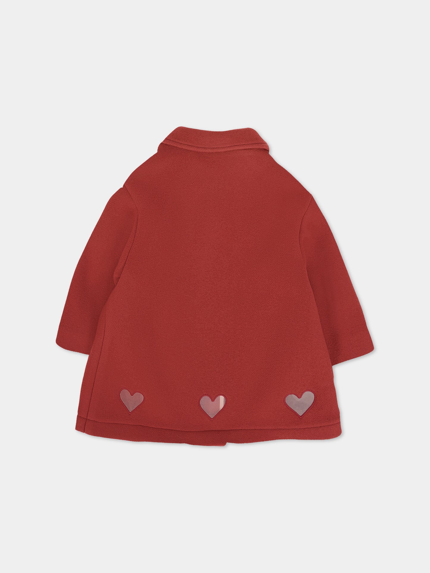 Cappotto bordeaux per neonata con cuori,Simonetta,SX2000 E0227 418