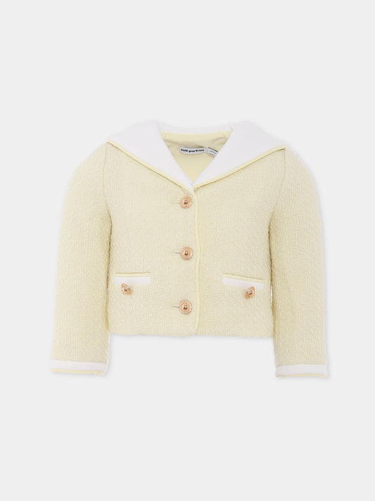 Giacca gialla per bambina,Self-portrait,PF25-720J-Y