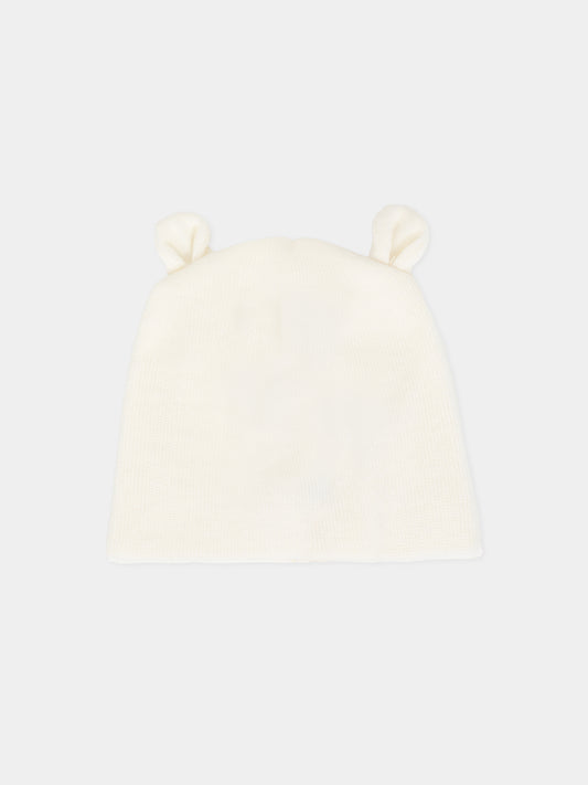 Berretto avorio per neonati con orecchie,Little Bear,2115 LATTE/LATTE