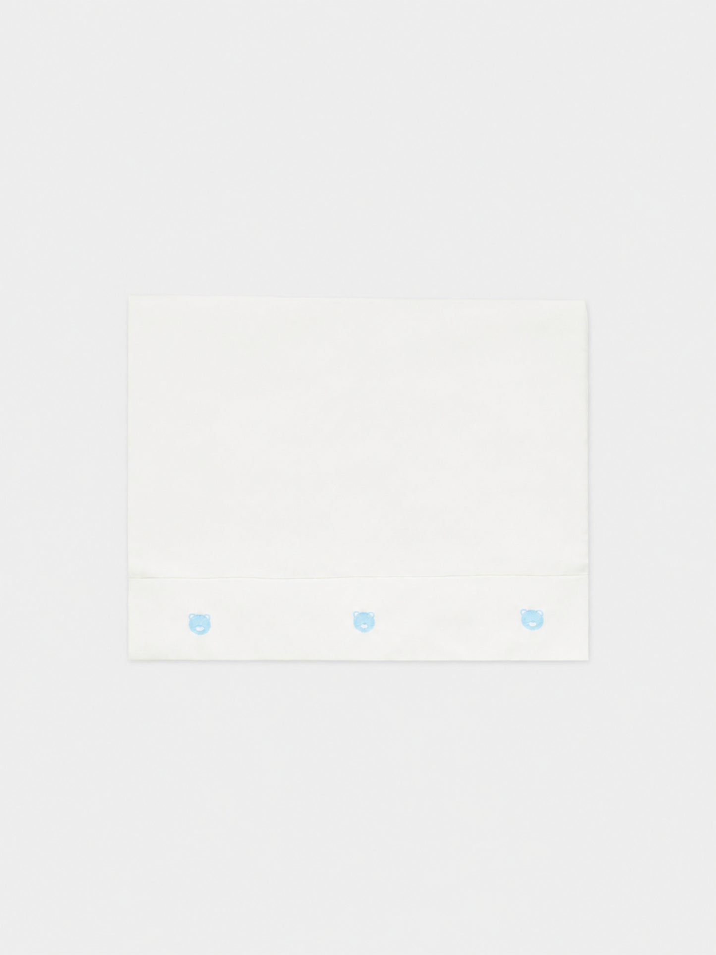 Set lenzuola bianco per neonato con orsetto e logo,Little Bear,2044 LATTE/CIELO