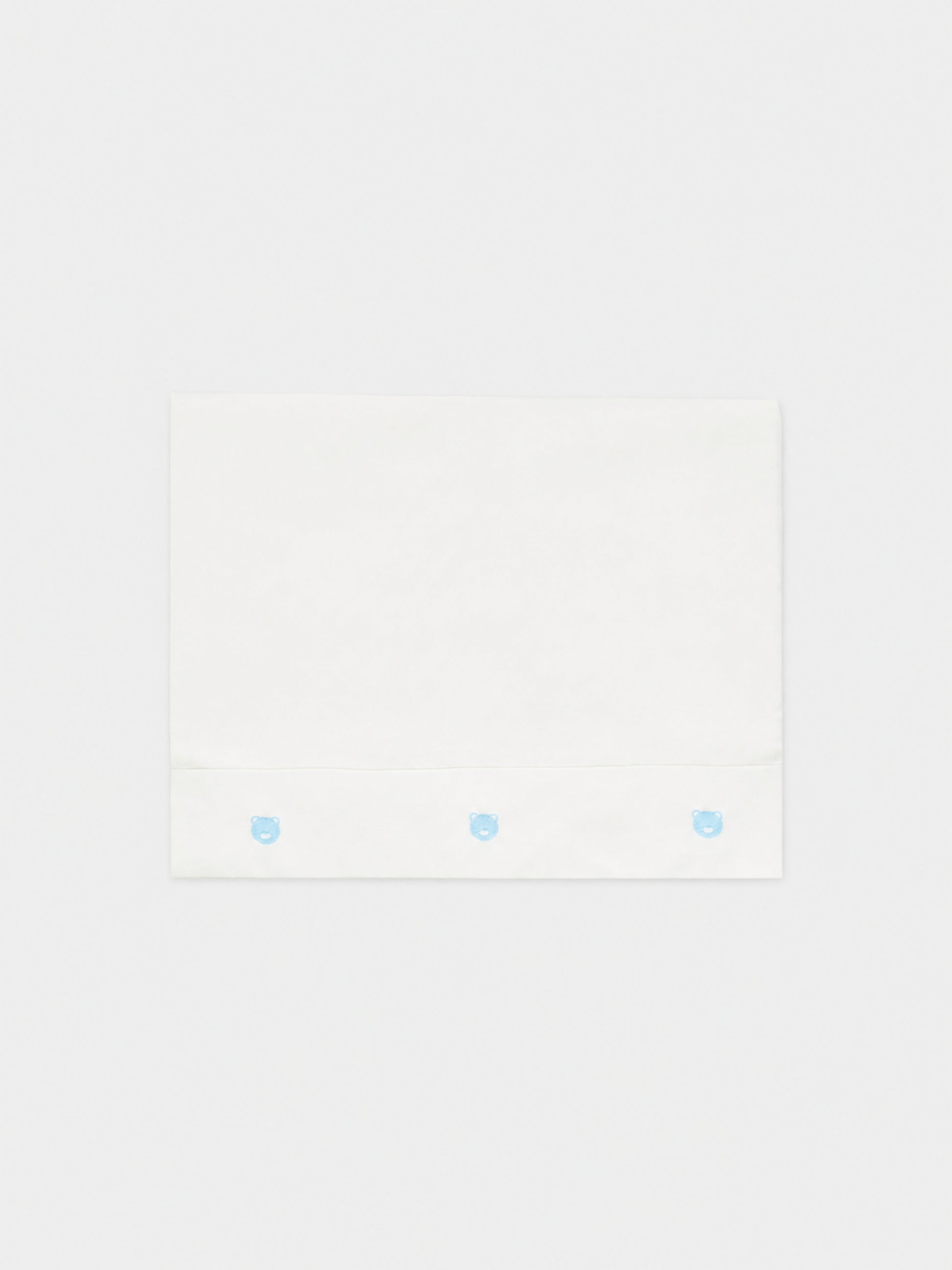 Set lenzuola bianco per neonato con orsetto e logo,Little Bear,2044 LATTE/CIELO