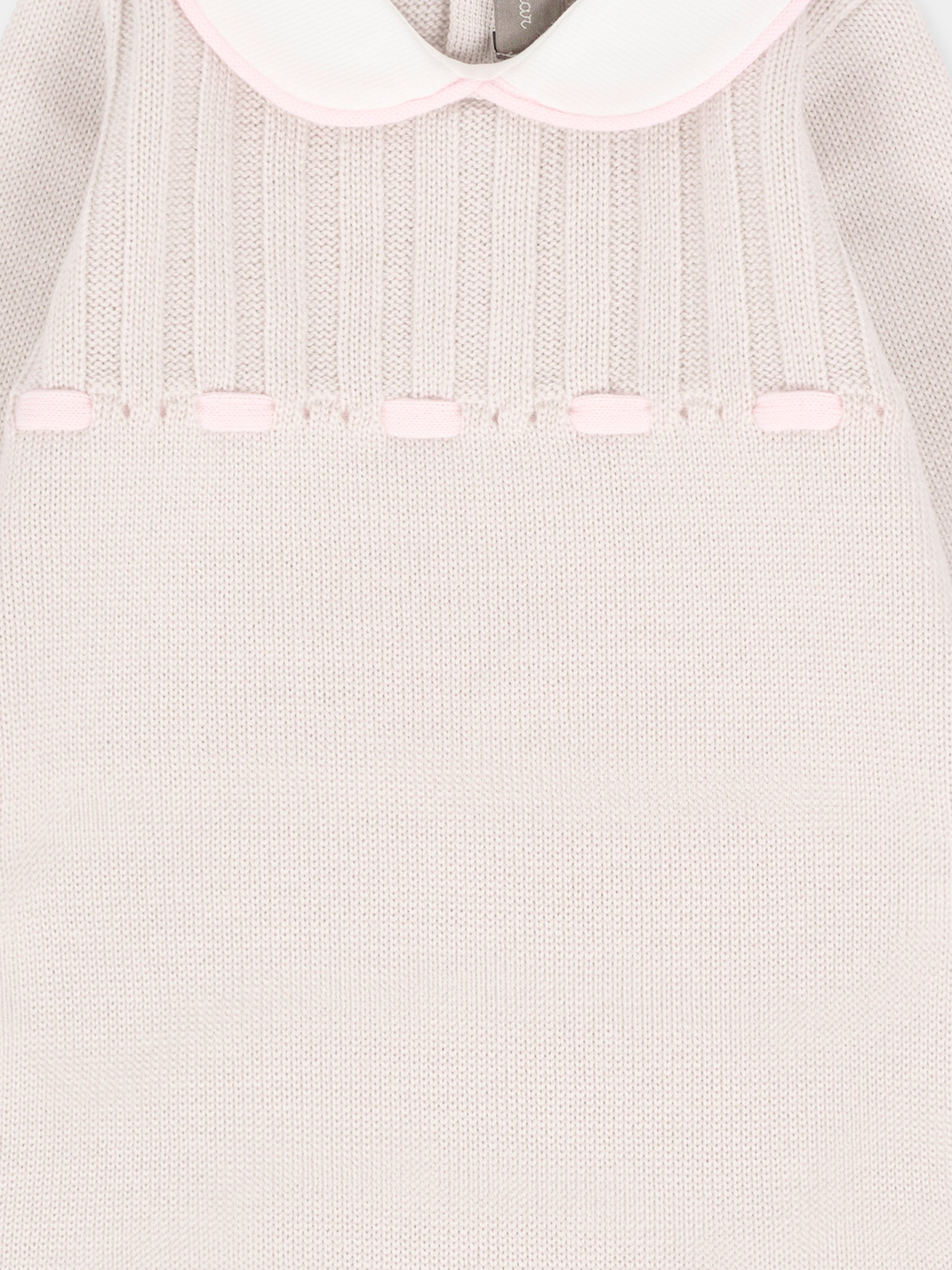 Tutina biege per neonata con nastro rosa,Little Bear,2125 BURRO/CIPRIA