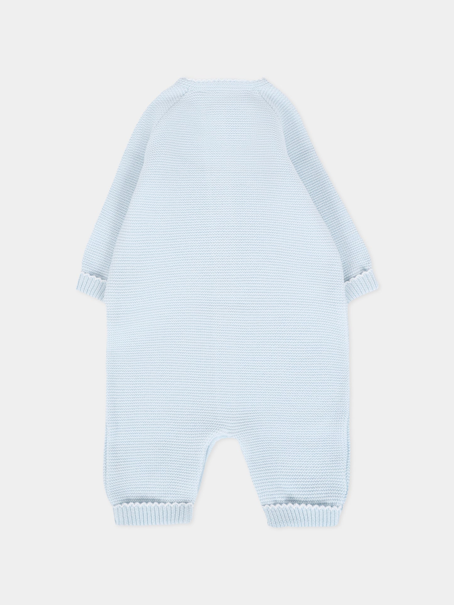 Tutina celeste per neonato con ricamo,Little Bear,2105 CIELO/LATTE